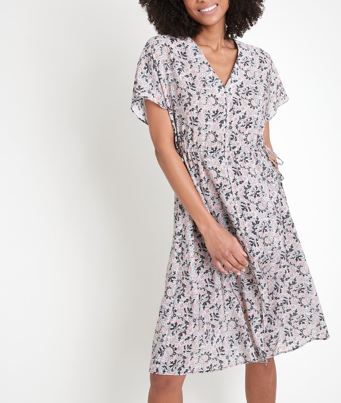 Robe dansante imprimée blush Latimi Faume - seconde main