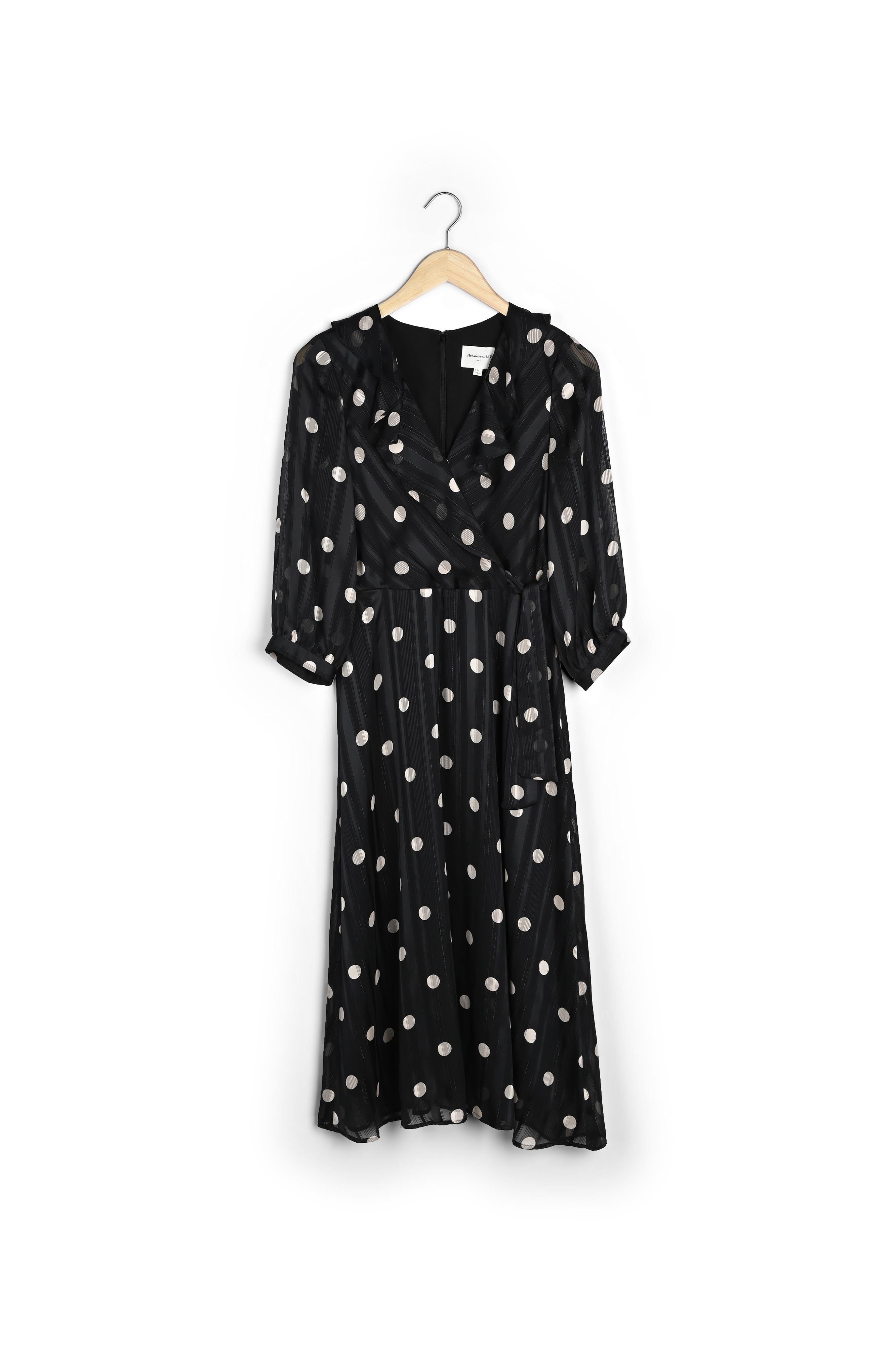Robe à pois noire Renata Faume - seconde main