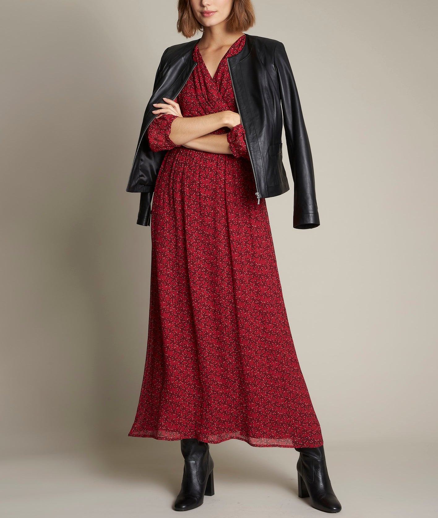 Robe longue imprimée Claudine Faume - seconde main