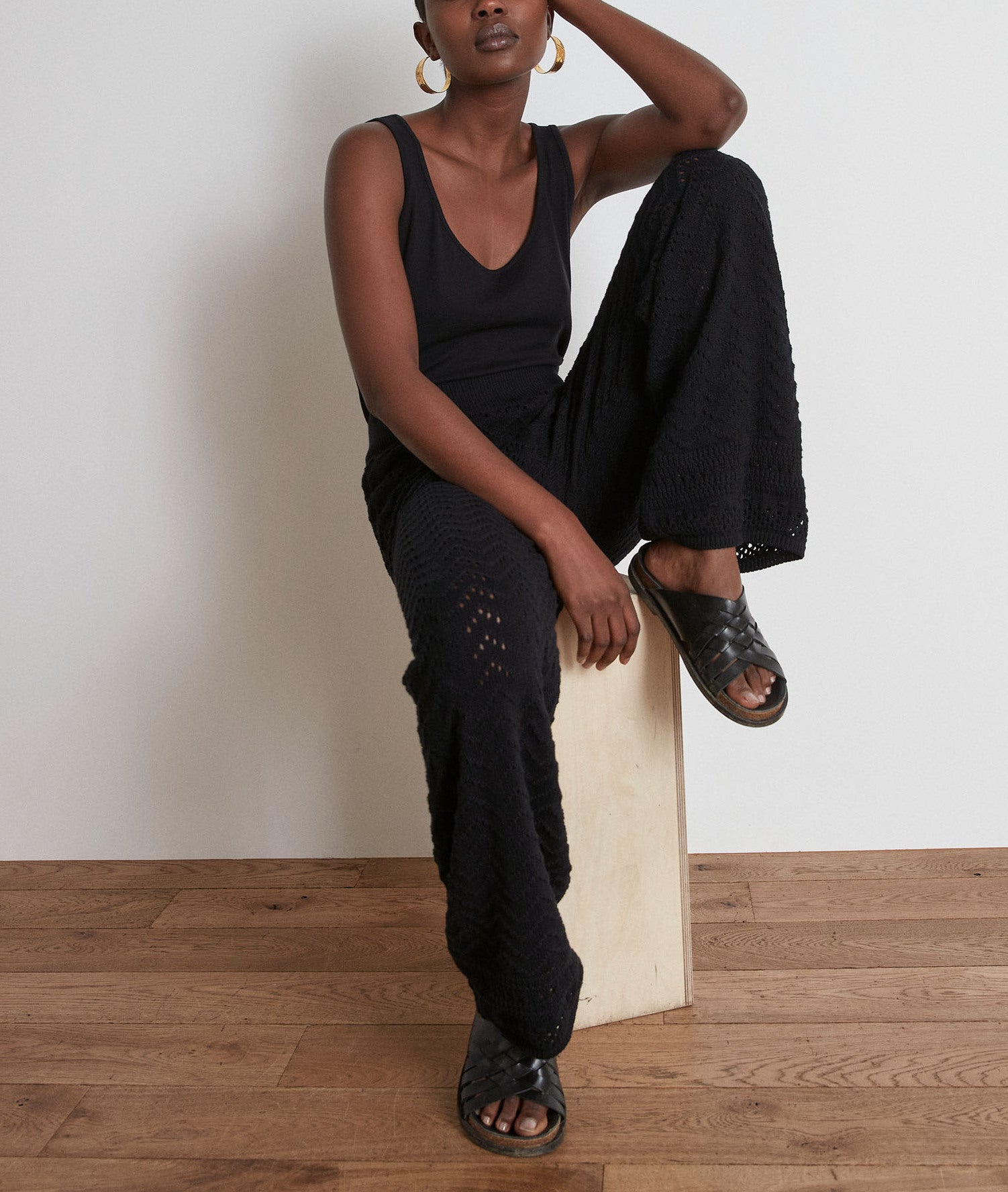 Pantalon large en crochet Lucy Faume - seconde main