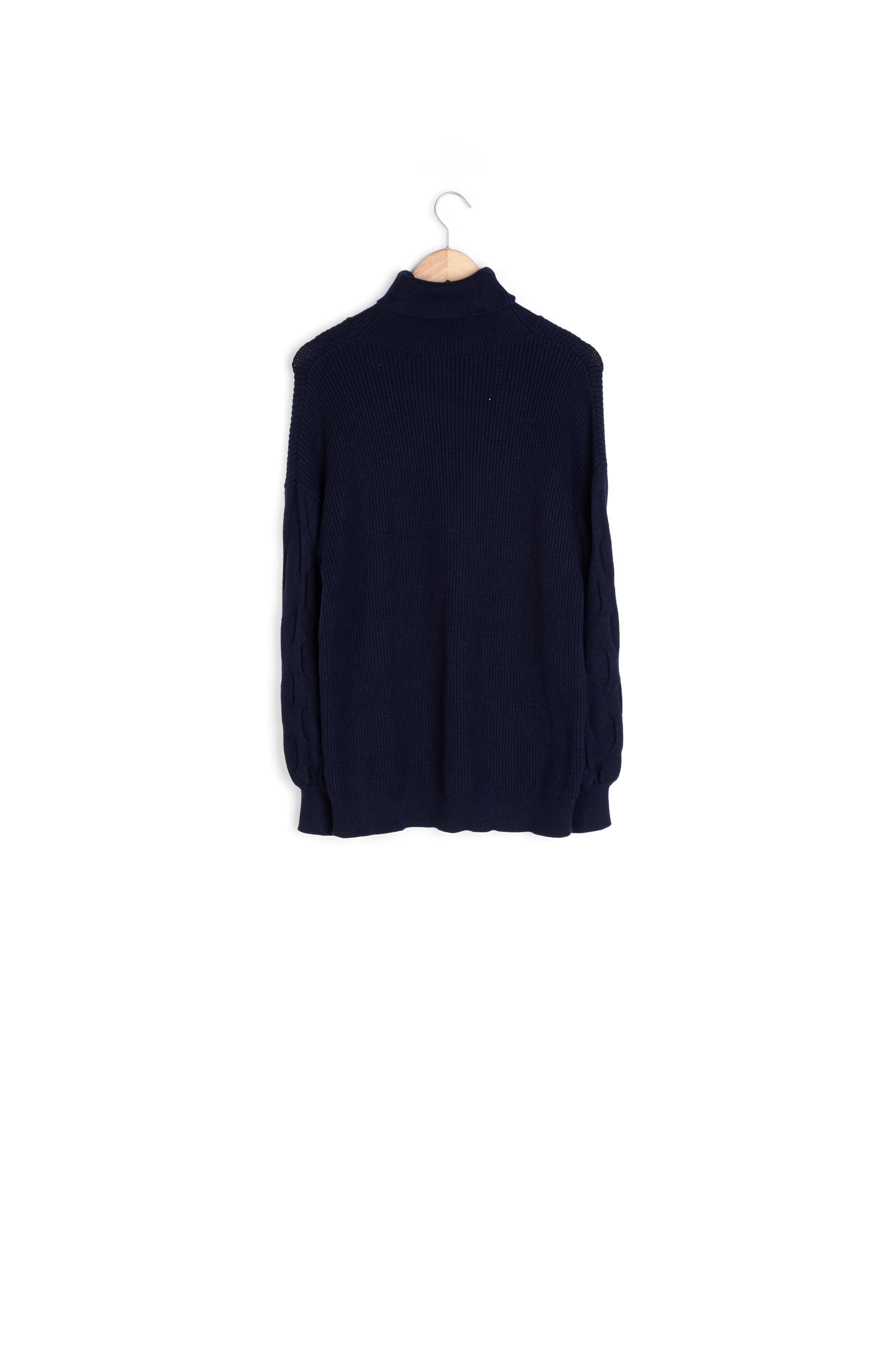Pull en viscose EcoVero marine Benito Faume - seconde main