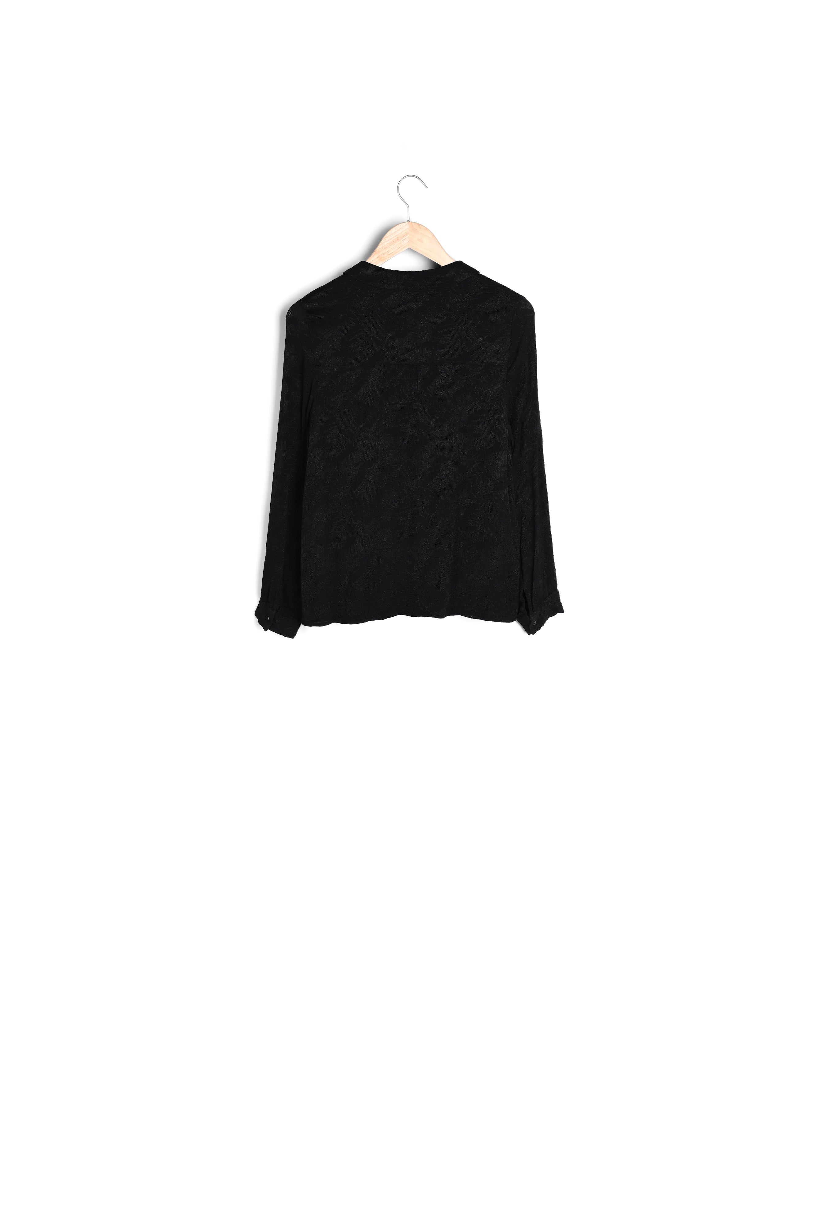 Blouse en tissu jacquard noire Cleo Faume - seconde main