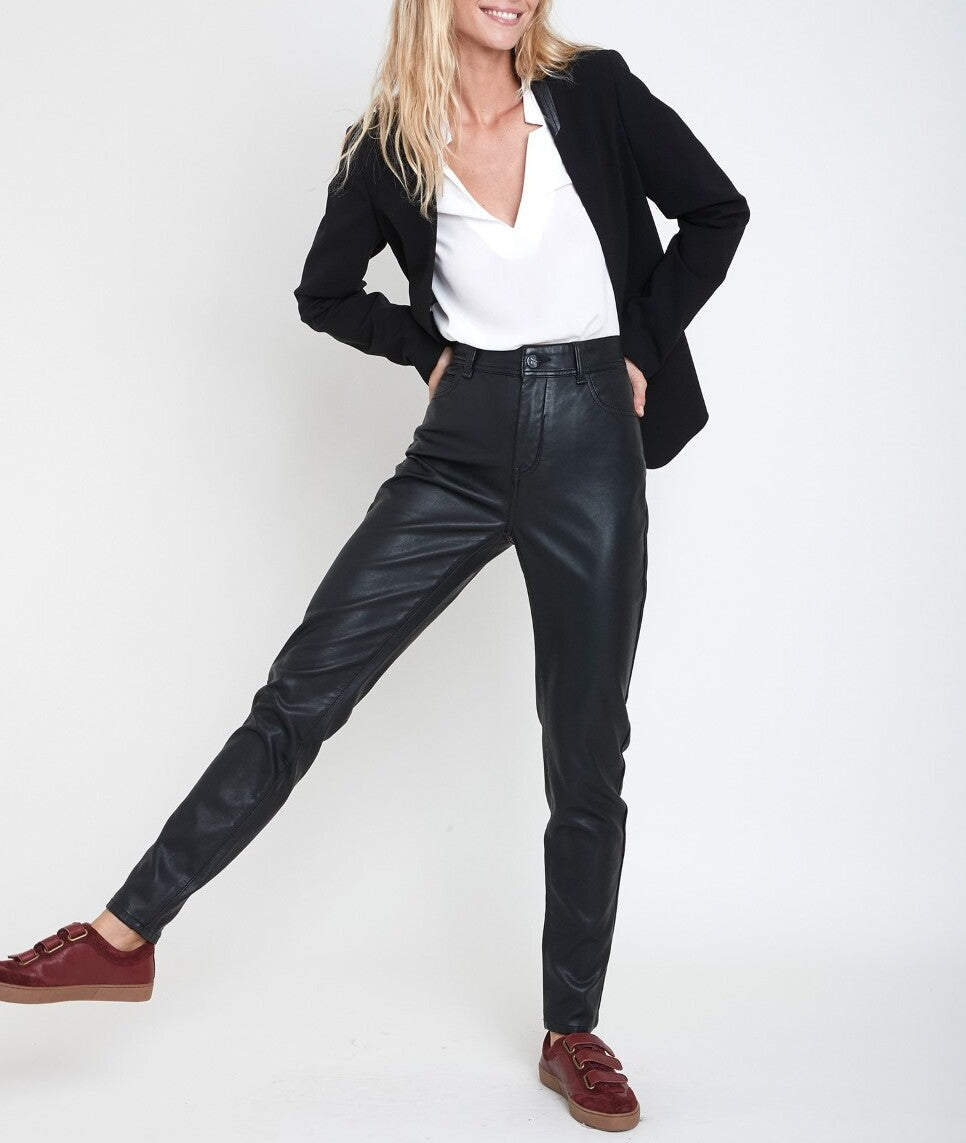 Pantalon faux cuir slim Malice Faume - seconde main