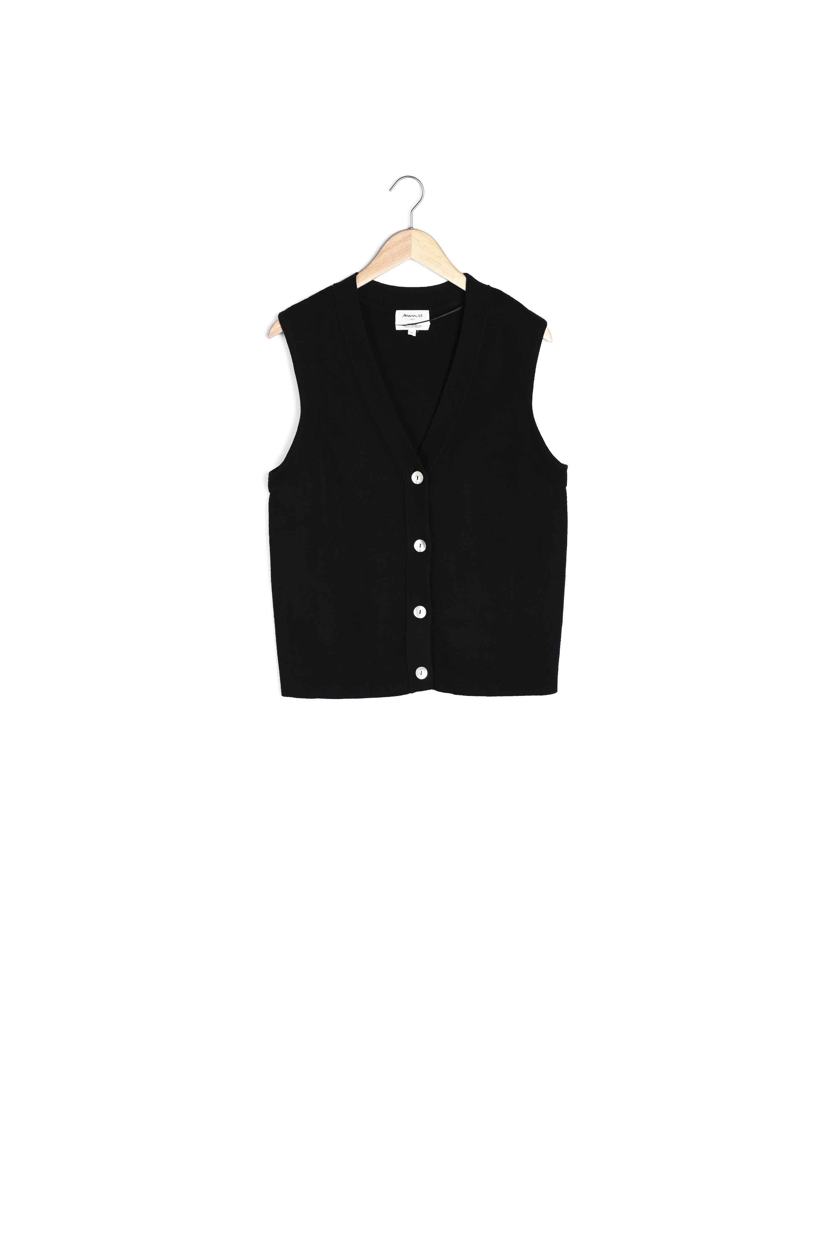 Gilet sans manches en viscose EcoVero noir Brady Faume - seconde main