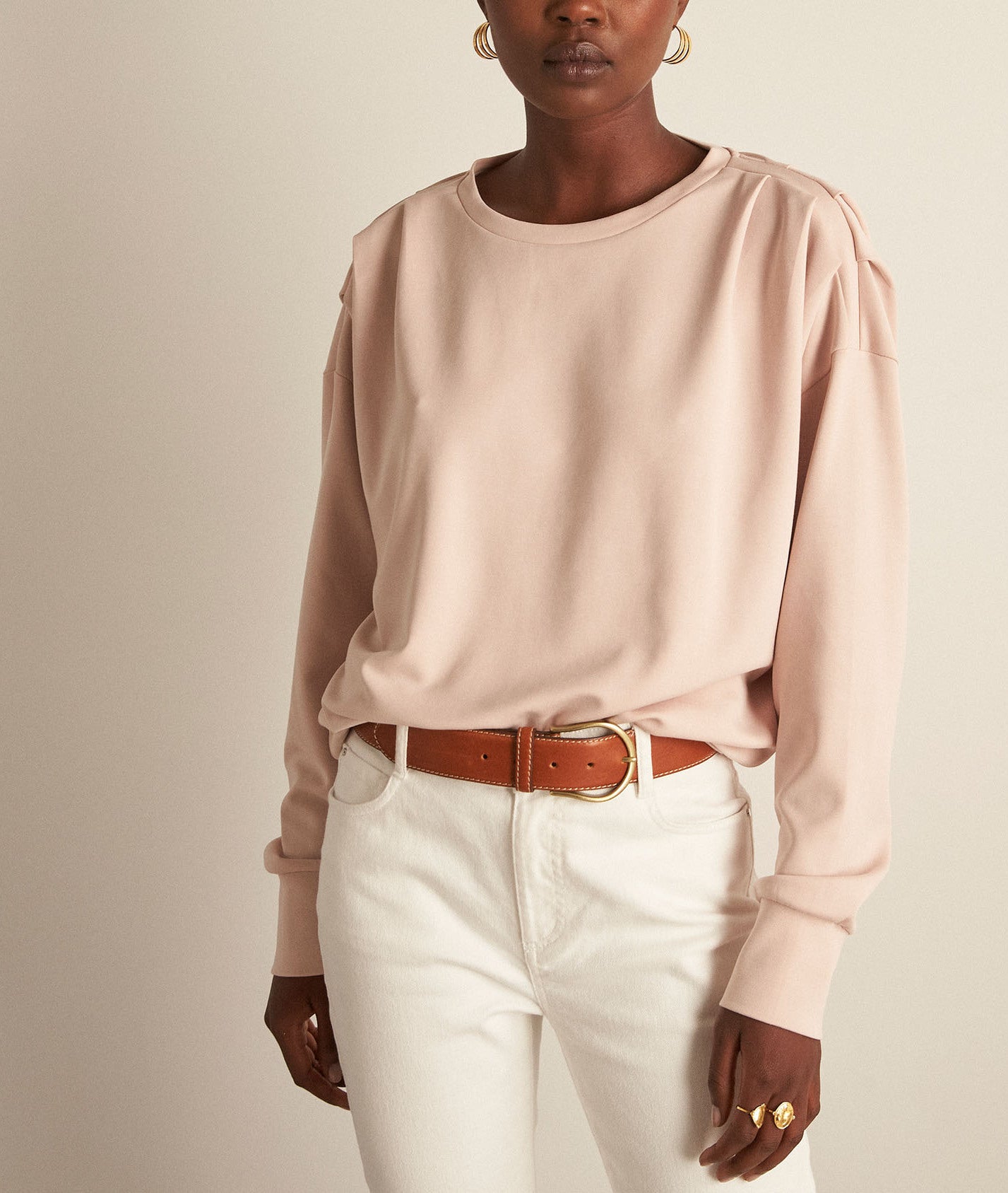 Sweat-shirt léger à épaulettes poudre Fire Faume - seconde main