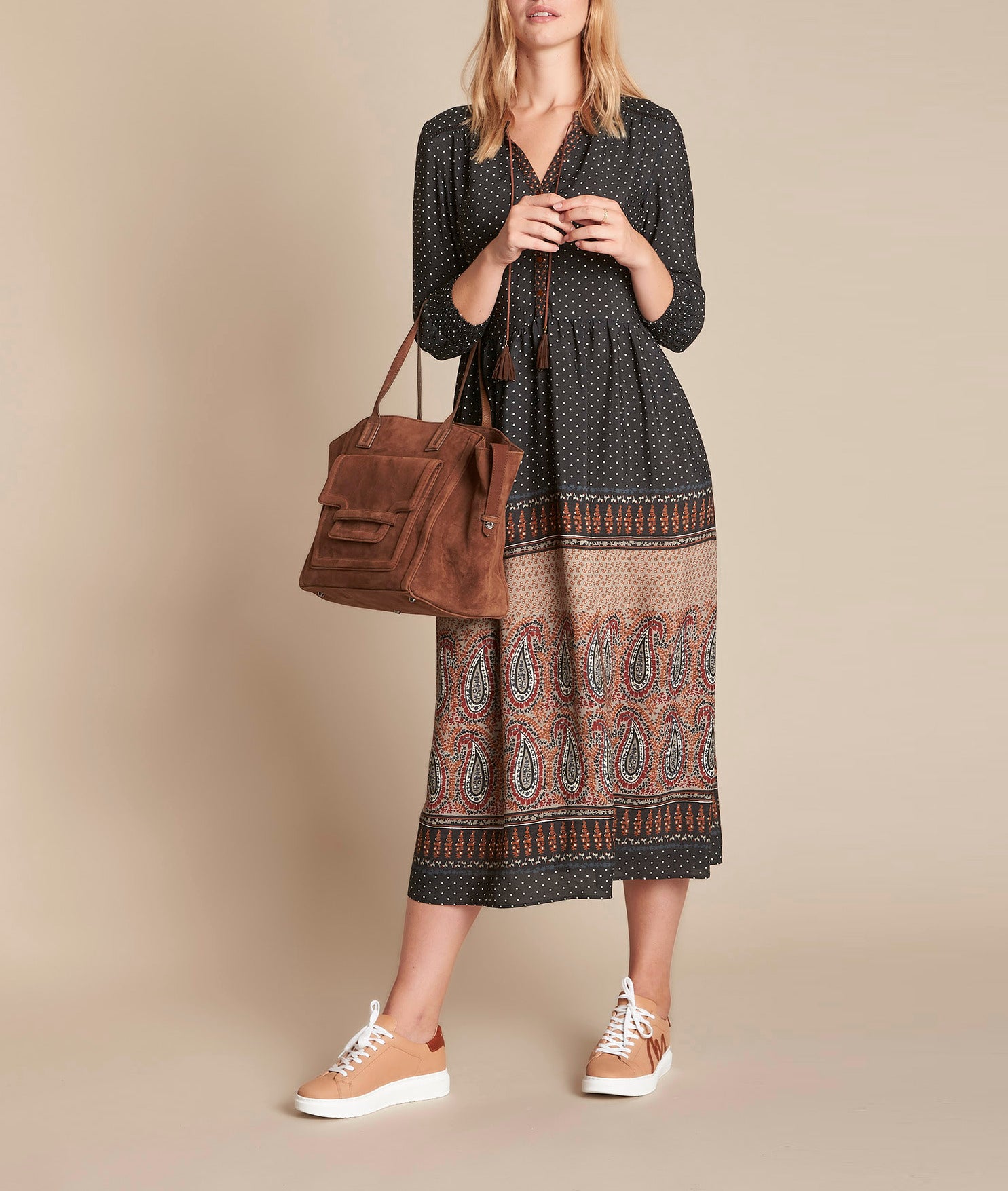 Robe longue imprimé cachemire Illiade Faume - seconde main