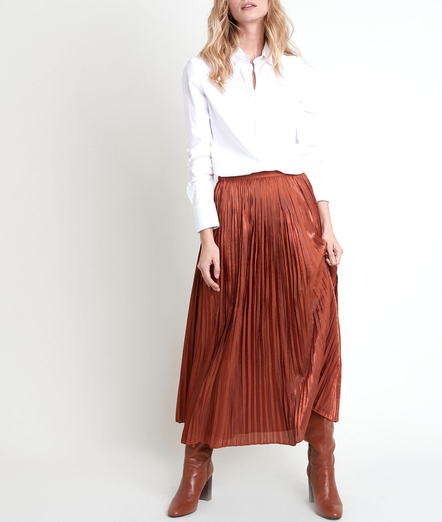 Jupe plissée Greta Faume - seconde main