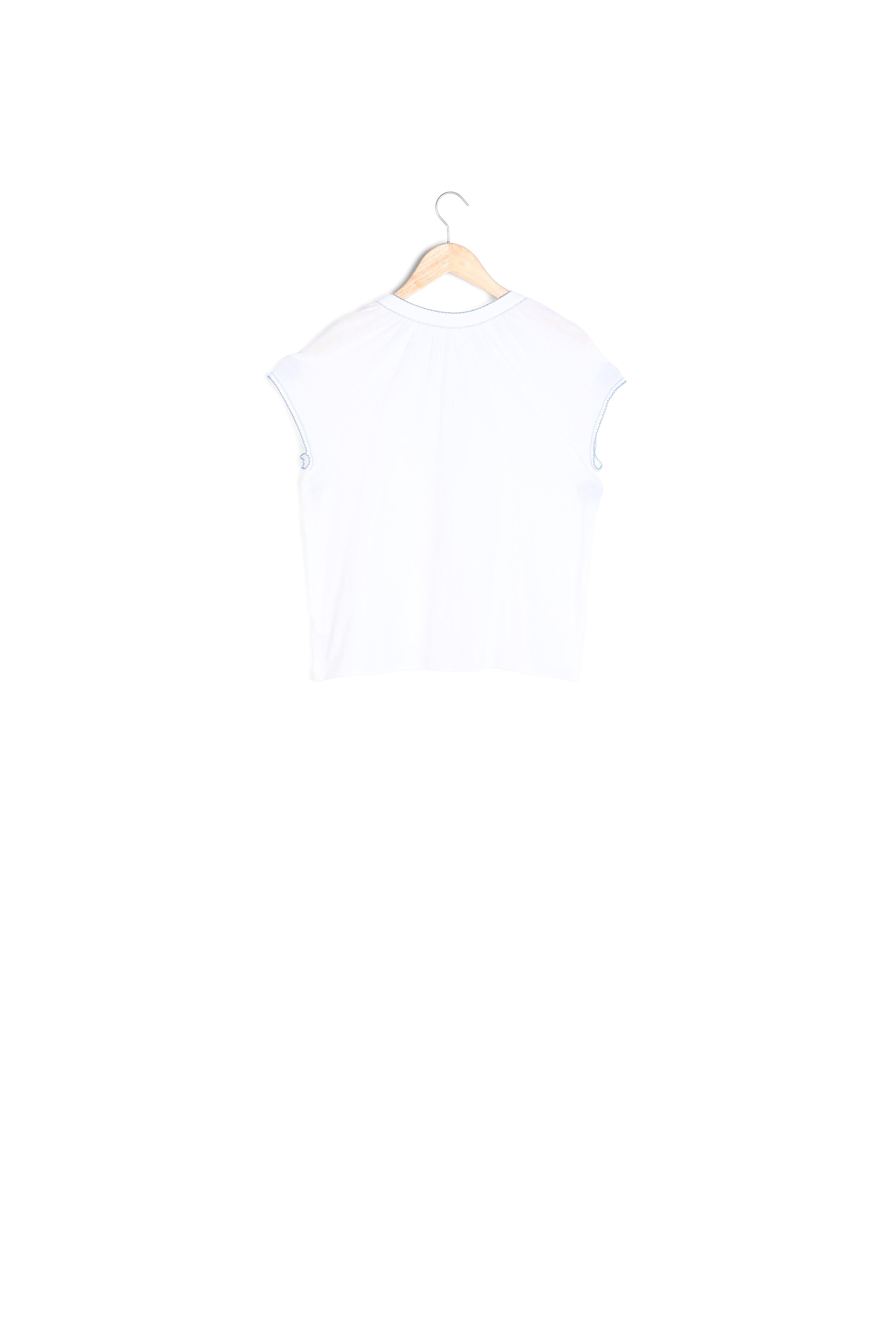 Blouse bleue en coton Taline Faume - seconde main