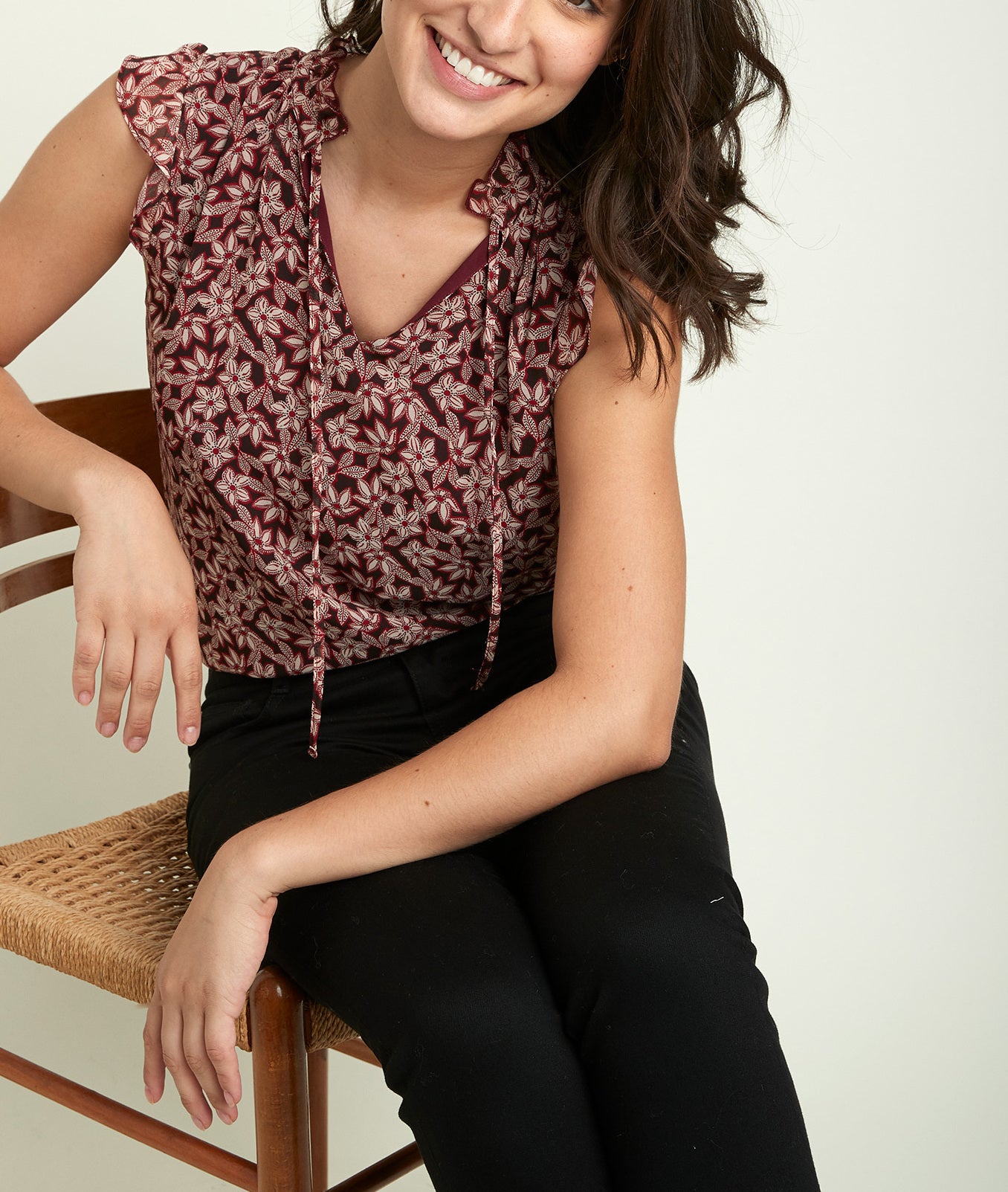 Blouse imprimée Emmanuelle Faume - seconde main