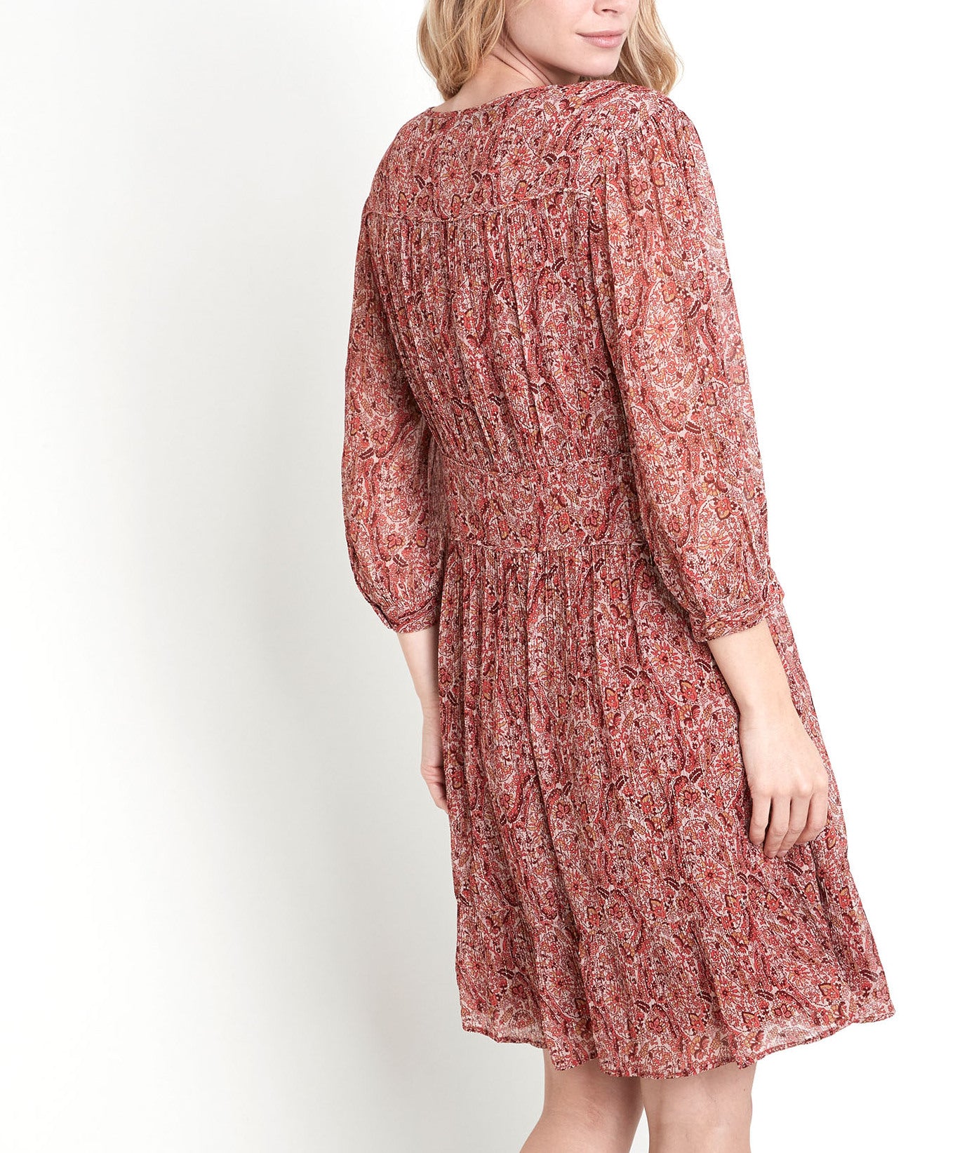 Robe rouge imprimée Ludmilla Faume - seconde main