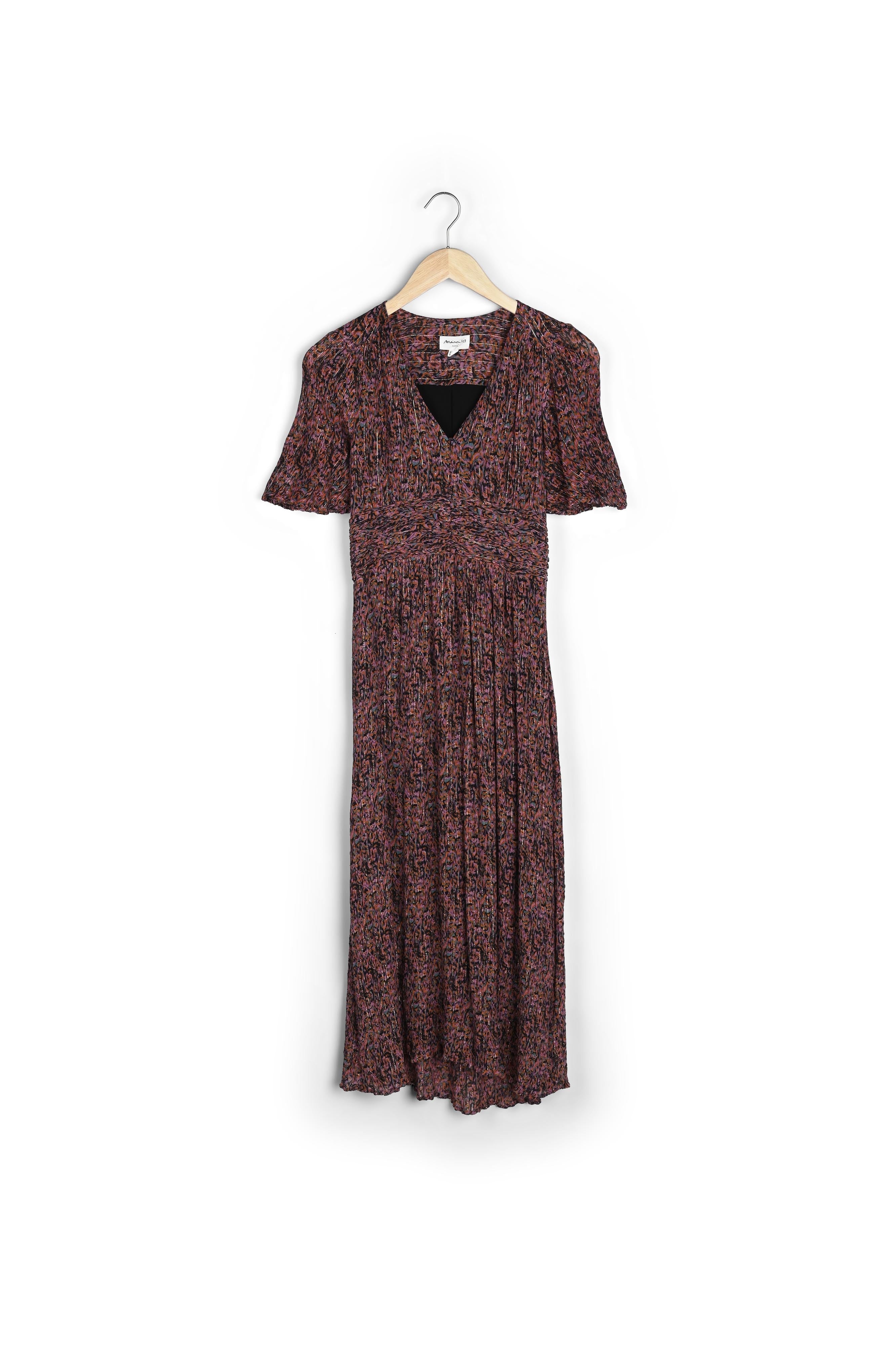 Robe mi-longue imprimée rose Nervane Faume - seconde main