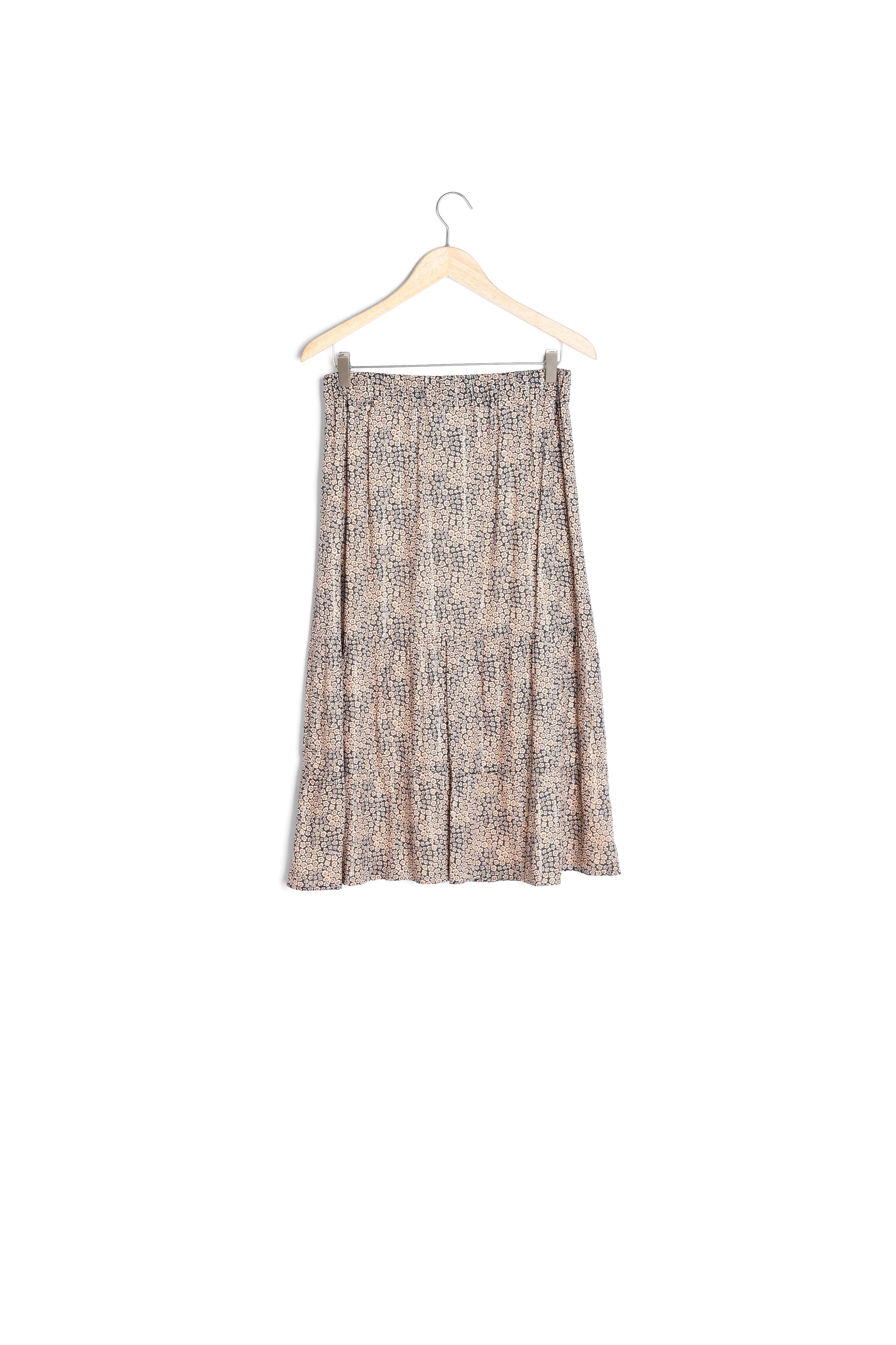 Jupe longue imprimée beige Daria Faume - seconde main