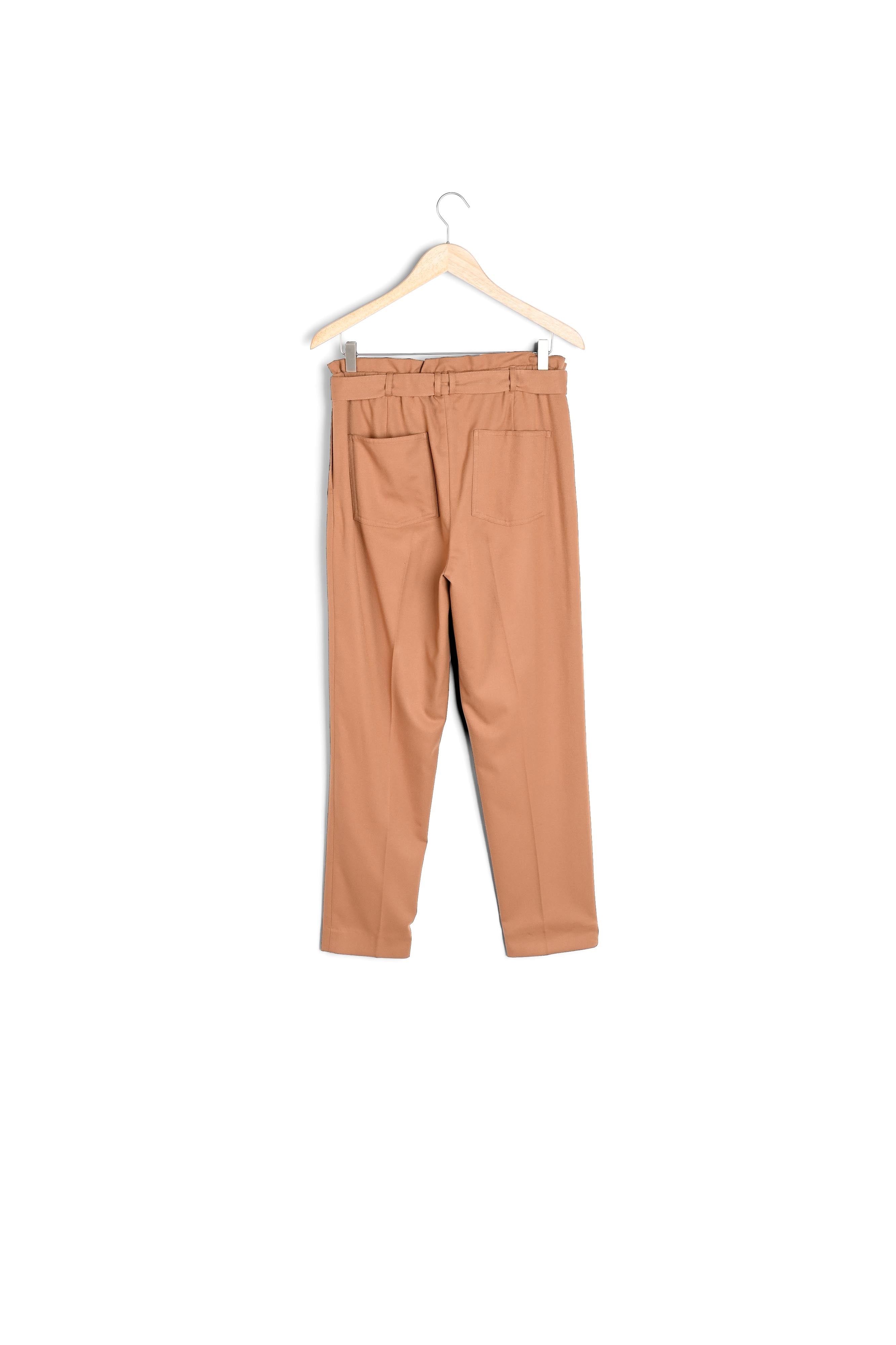 Pantalon paper bag beige Barbara Faume - seconde main
