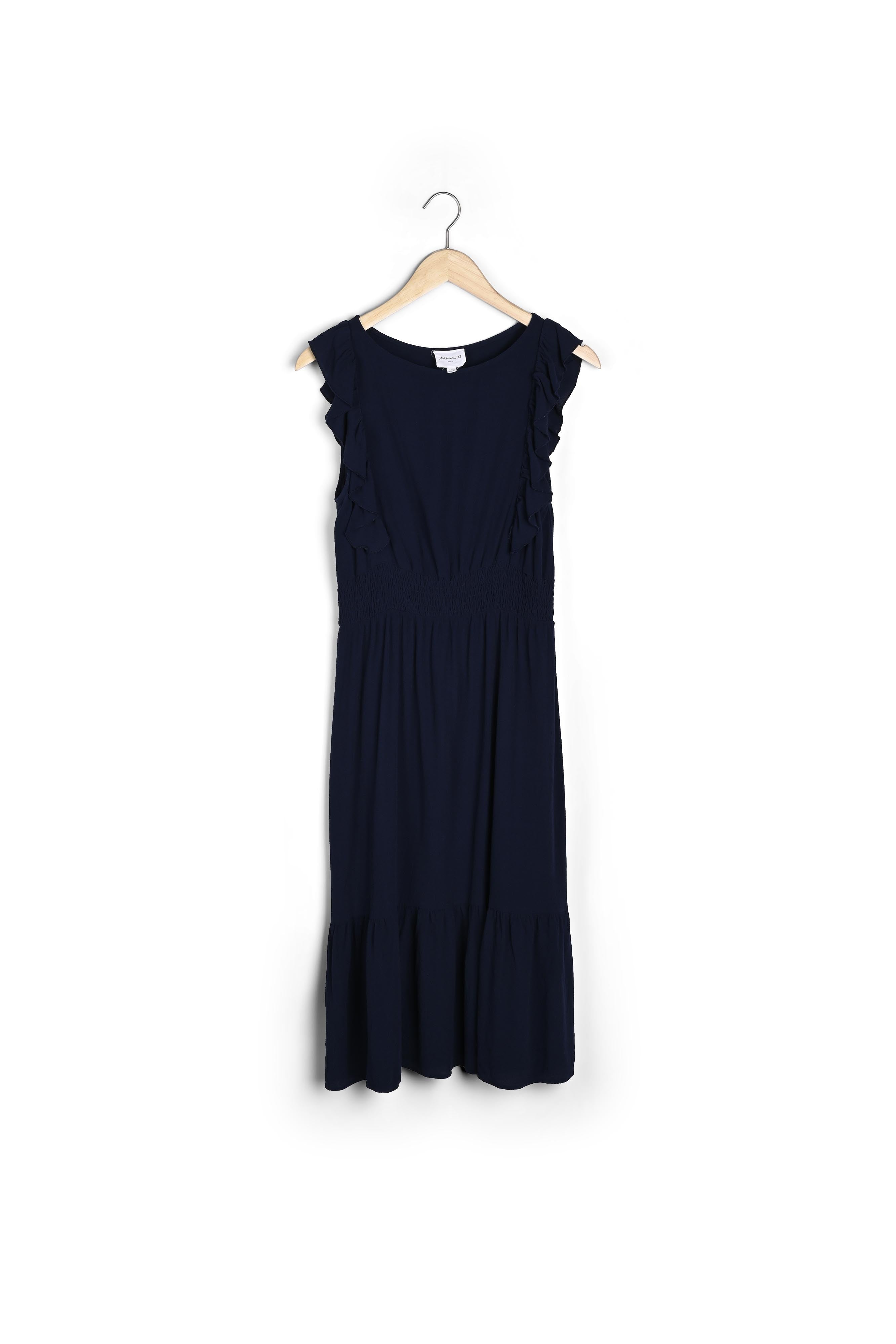 Robe en crèpe marine Luce Faume - seconde main