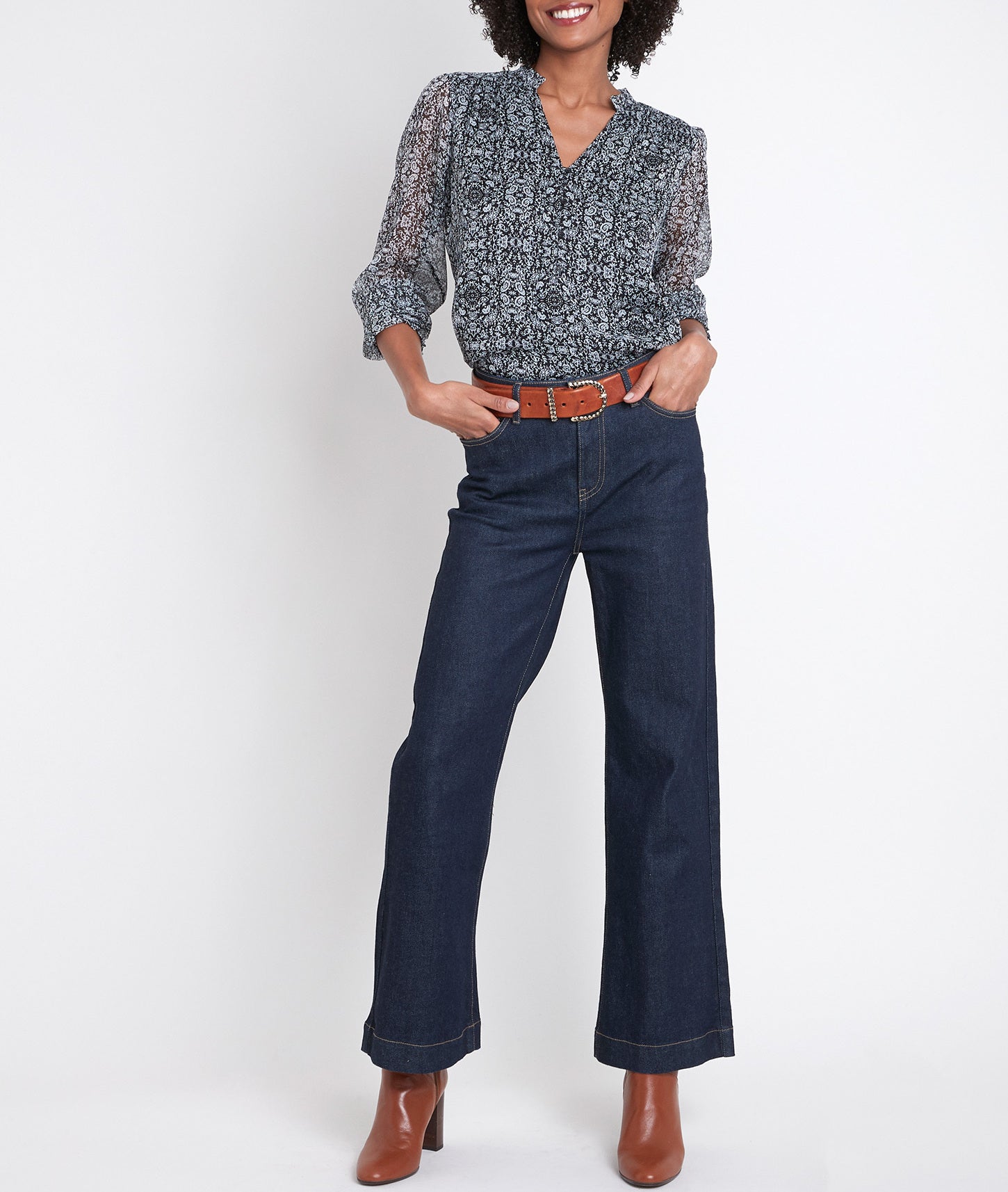 Blouse imprimé fleuri Jamie Faume - seconde main