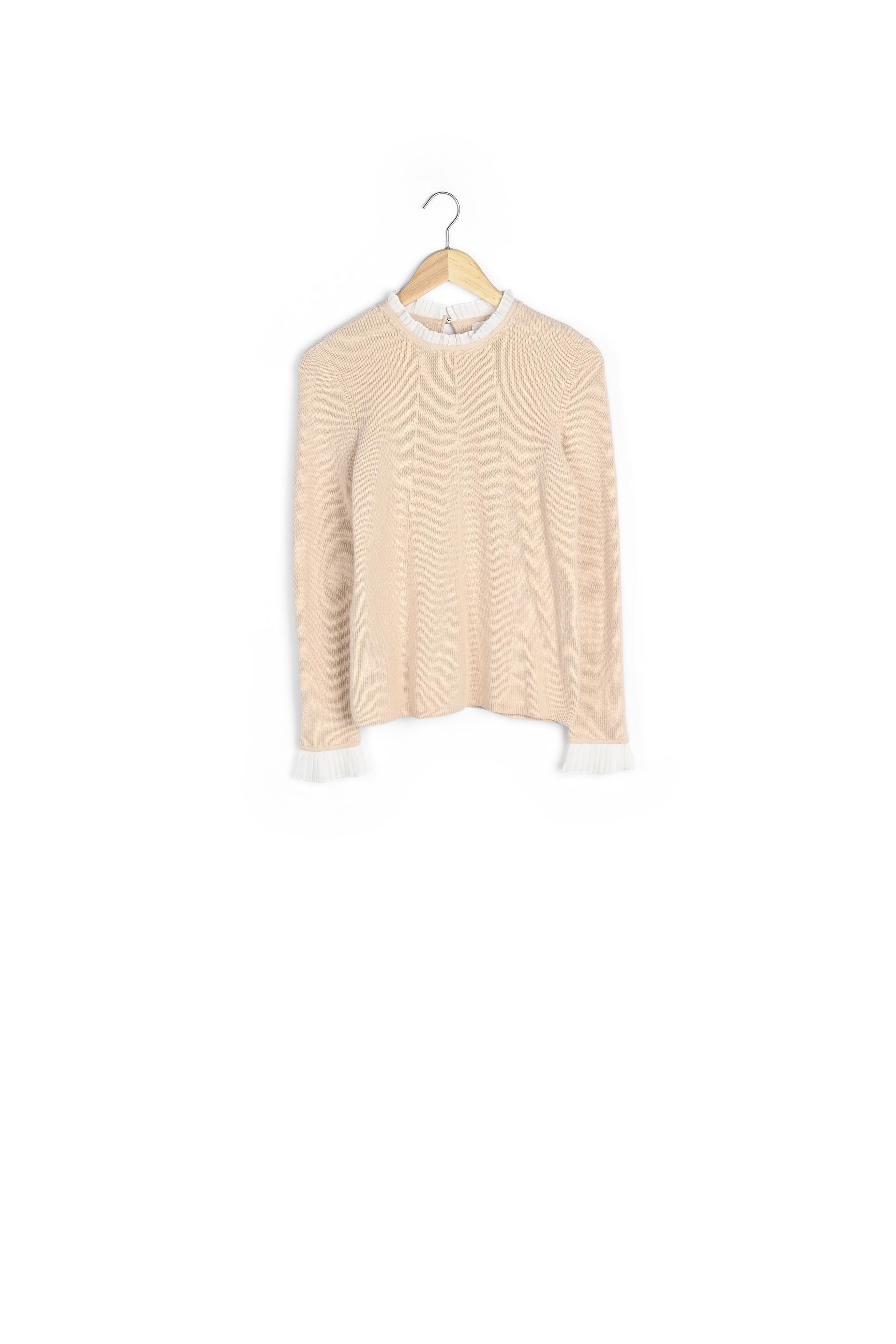 Pull beige détails volants Fully Faume - seconde main