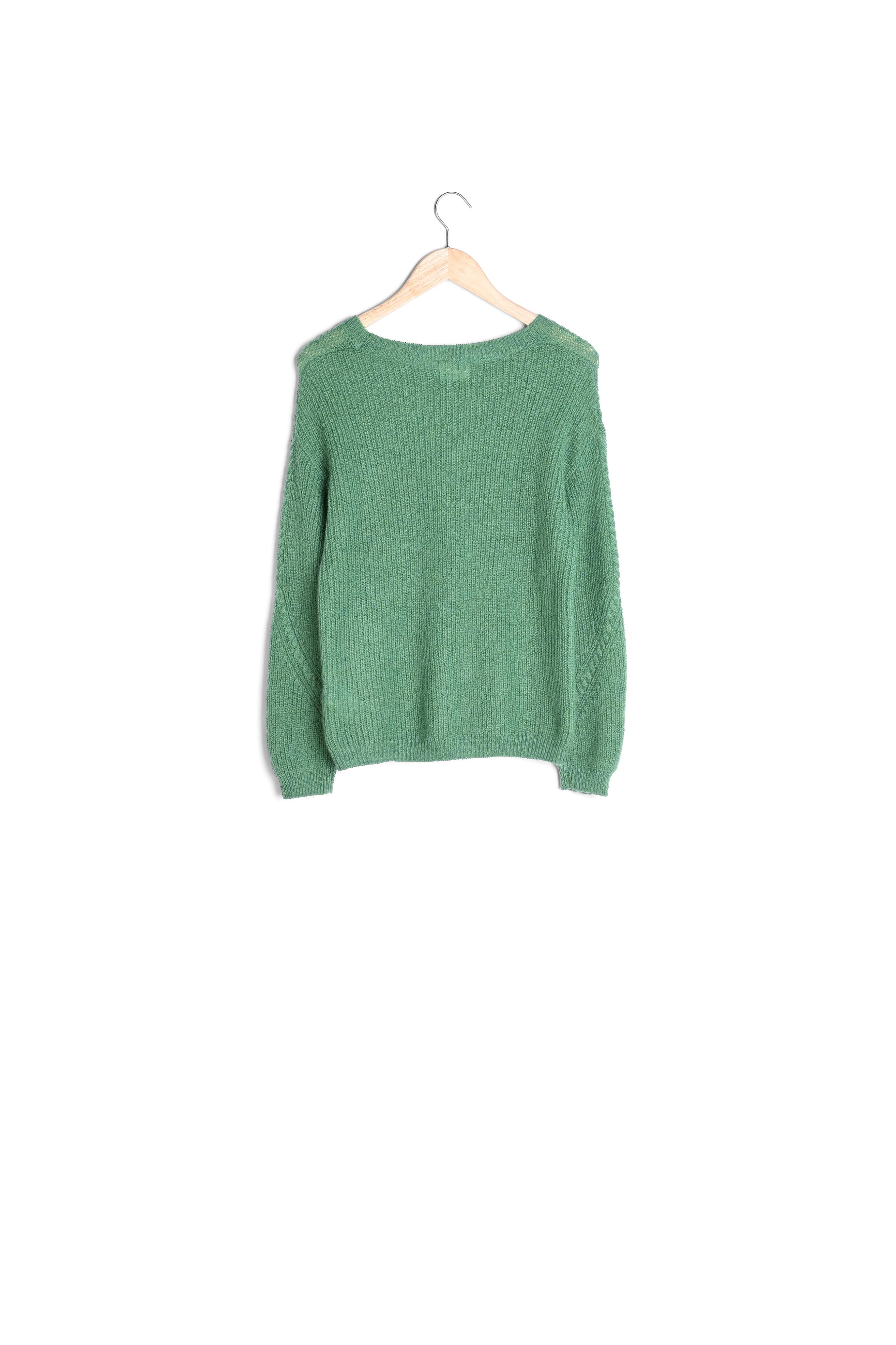Pull oversize en laine et mohair vert Bianca Faume - seconde main