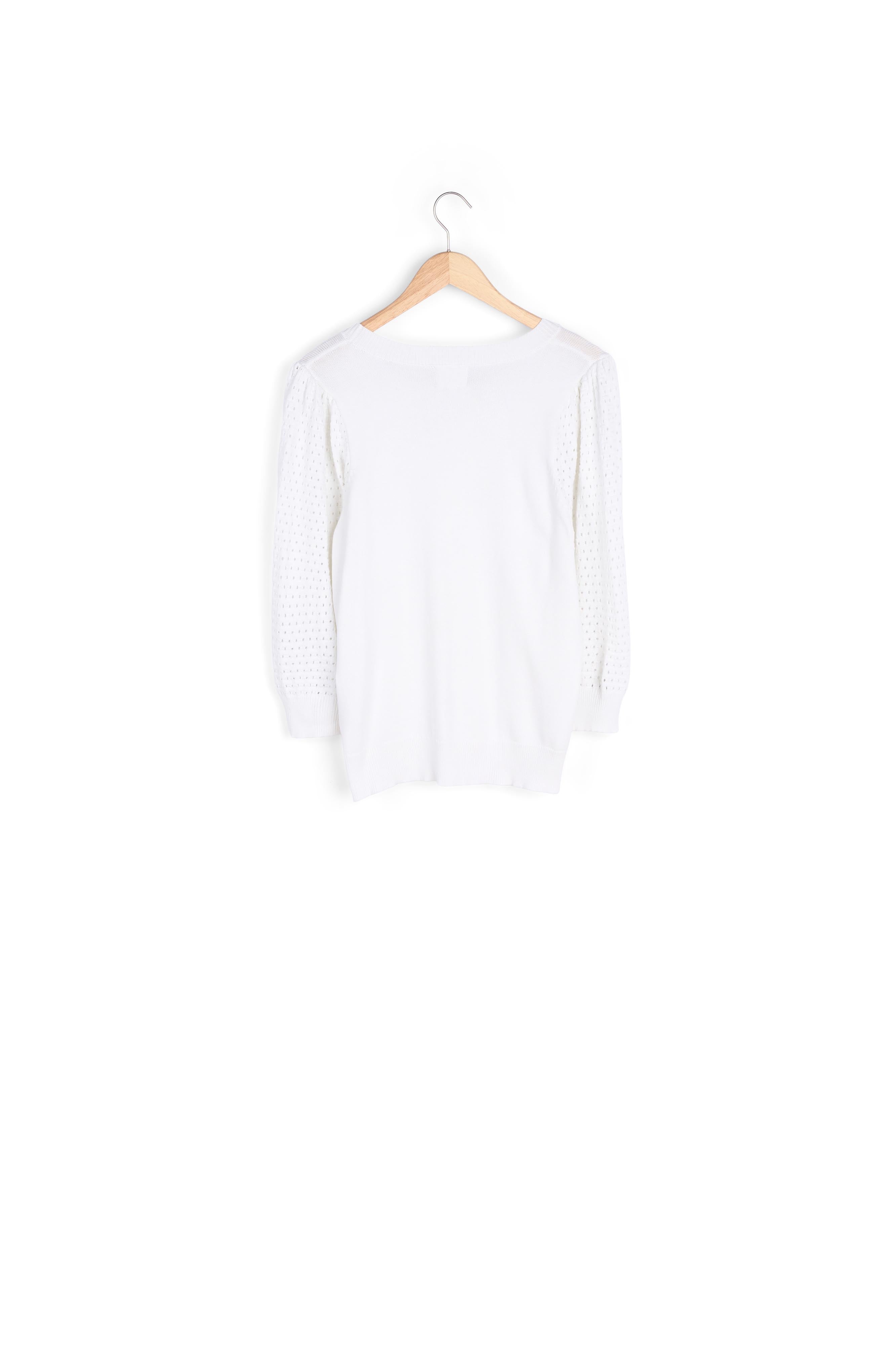 Pull à manches ajourées crème Pitt Faume - seconde main