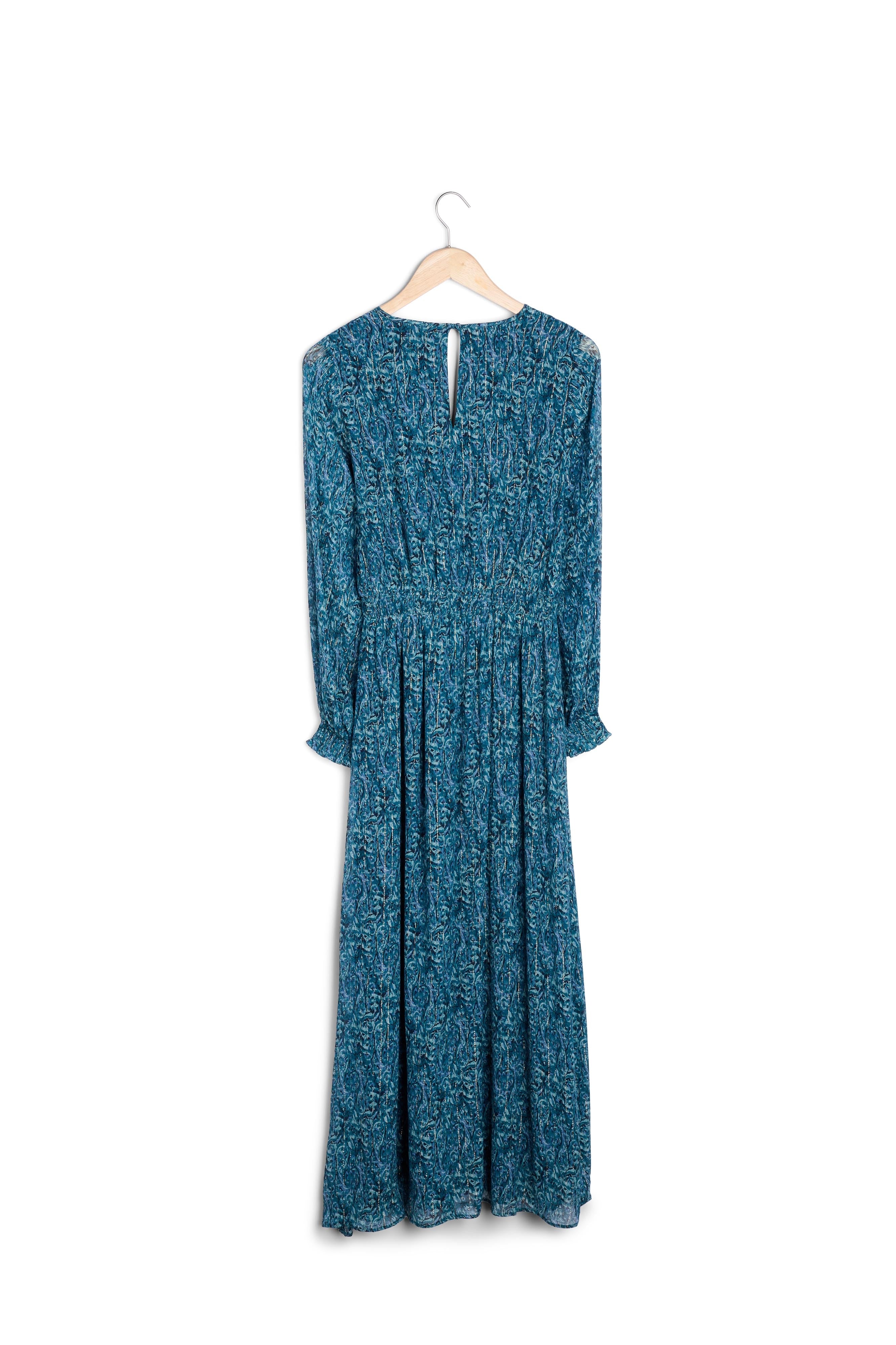 Robe longue imprimée verte Netra Faume - seconde main