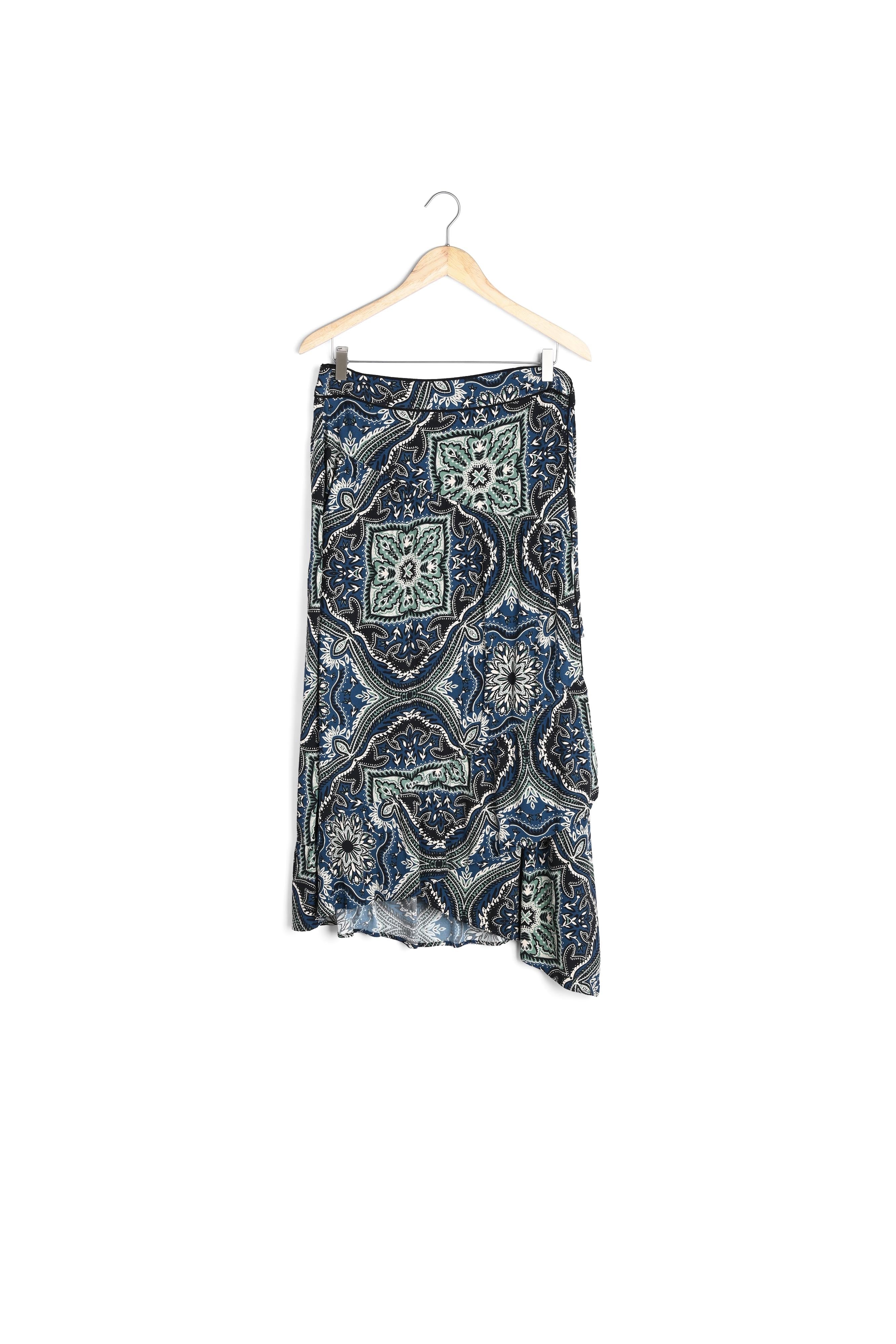 Jupe portefeuille imprimée Kashmir Faume - seconde main