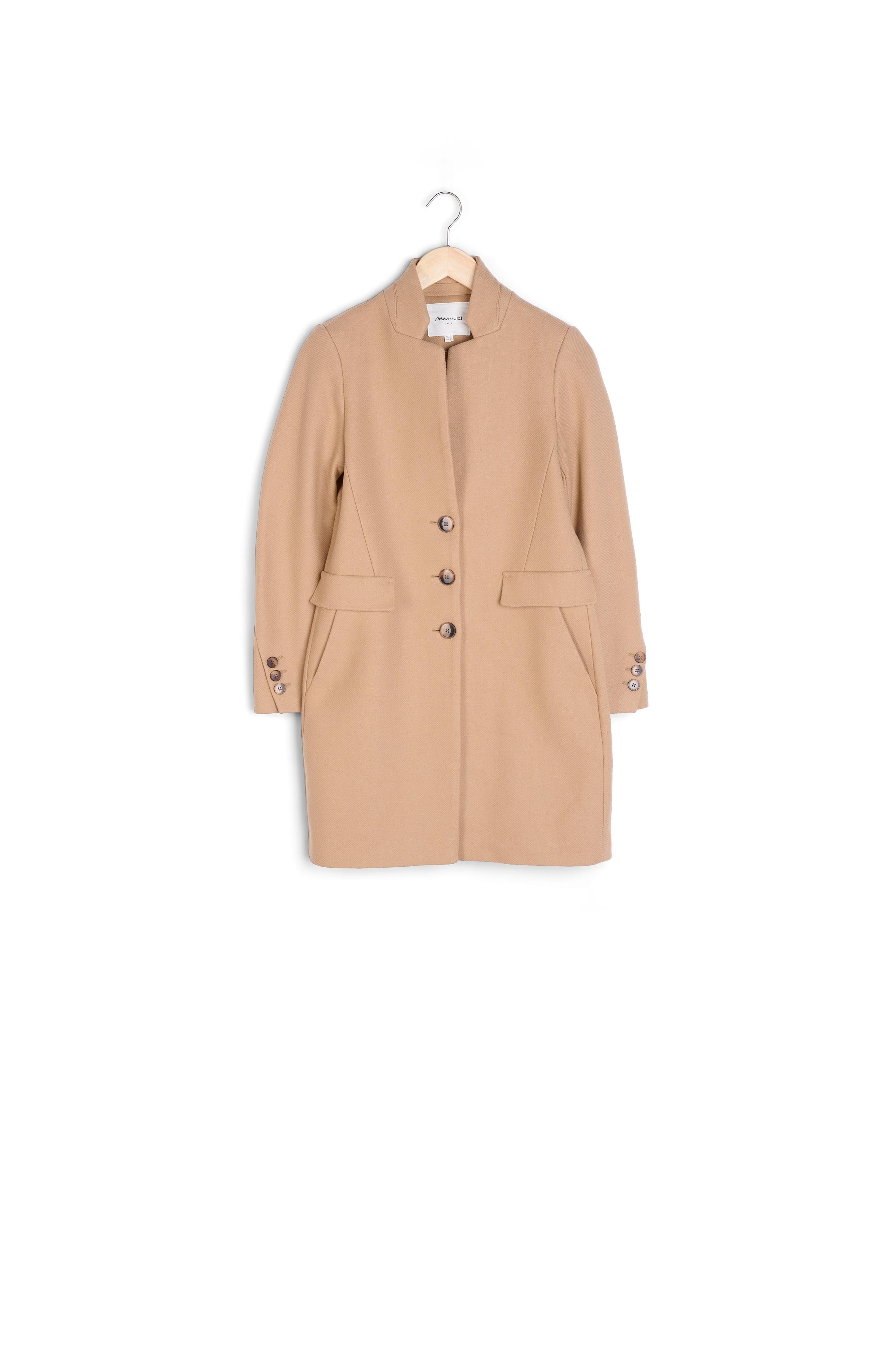 Manteau droit en laine beige Lucas Faume - seconde main