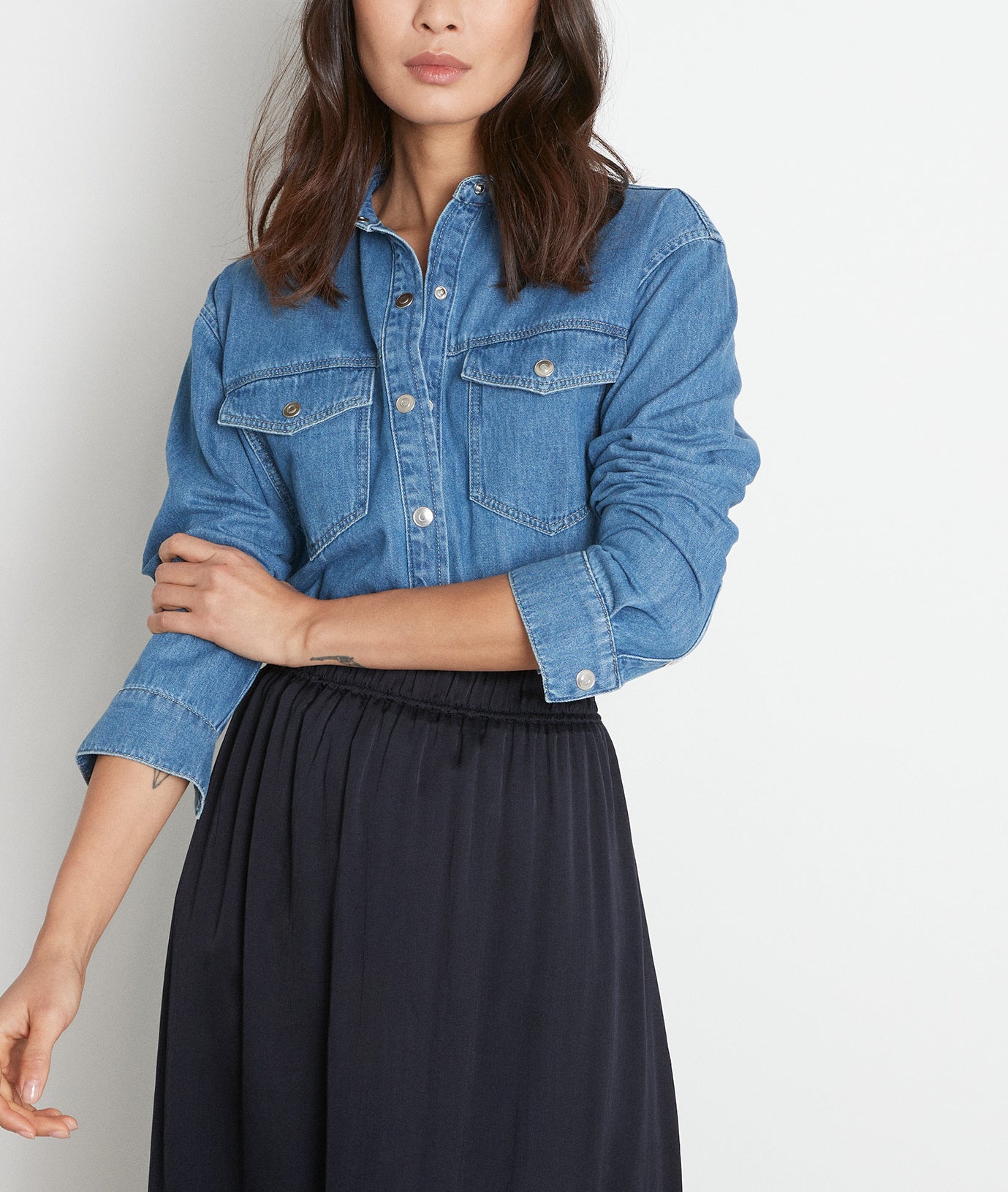 Chemise en denim brut Arlene Faume - seconde main