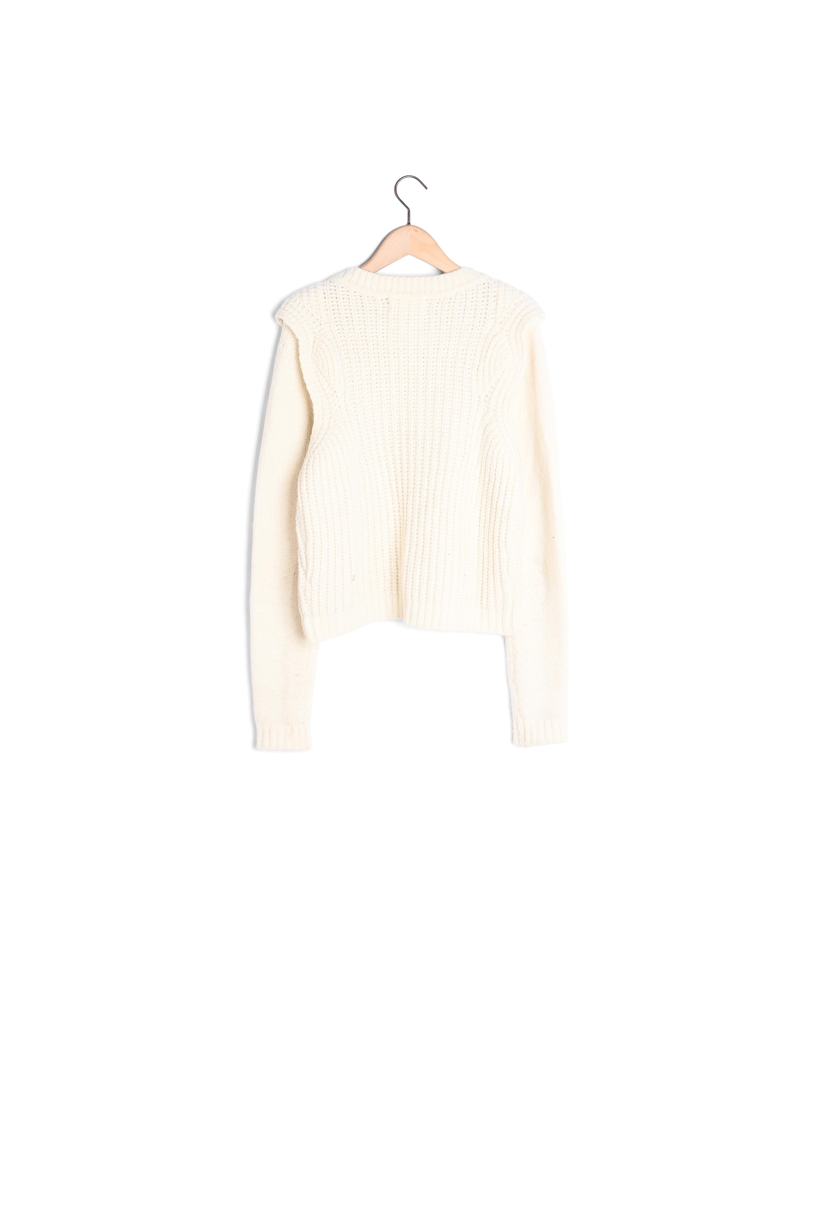 Manteau en laine mélangé crème Ocea Faume - seconde main