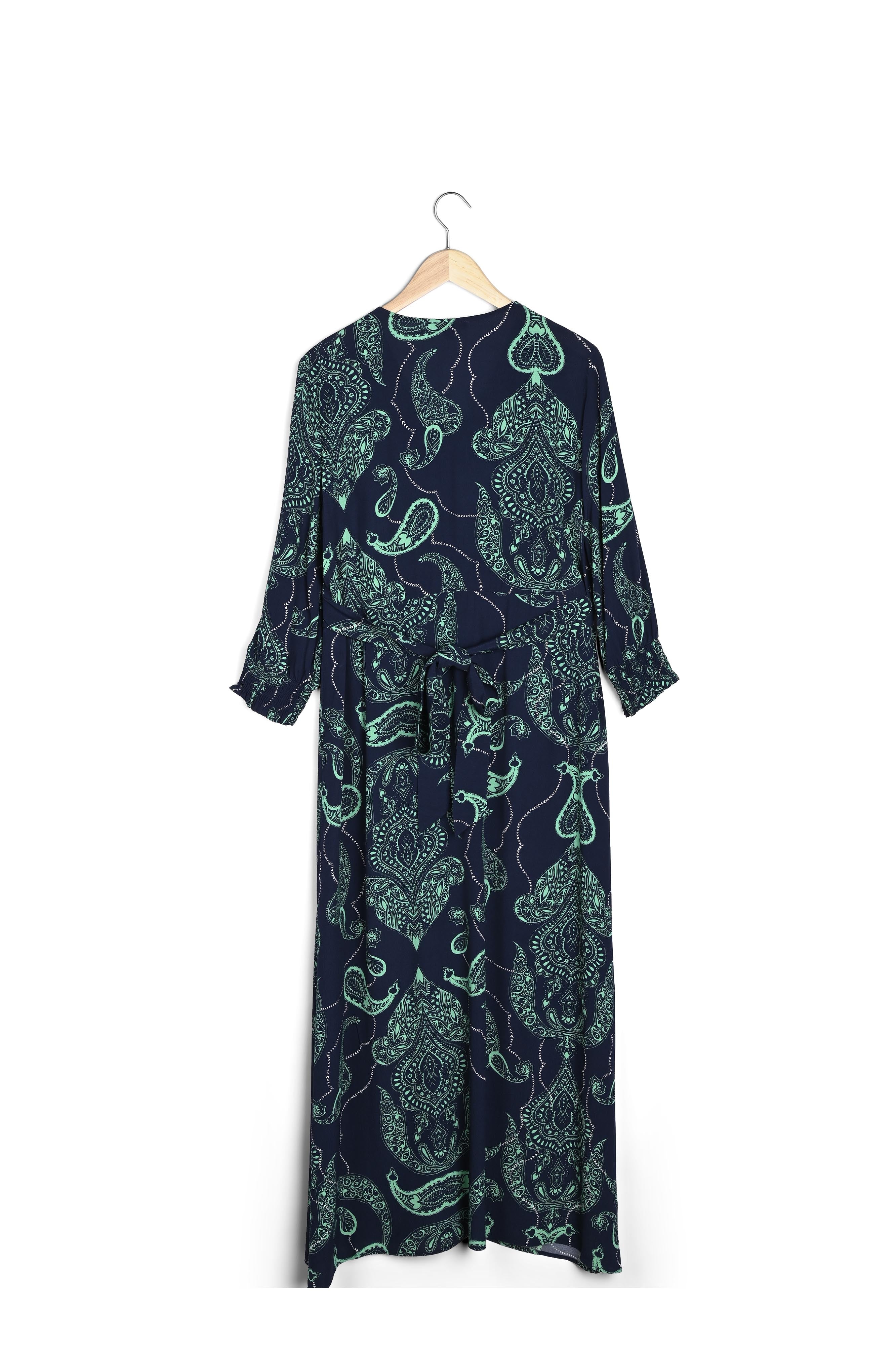 Robe marine longue imprimé cachemire Lidiane Faume - seconde main