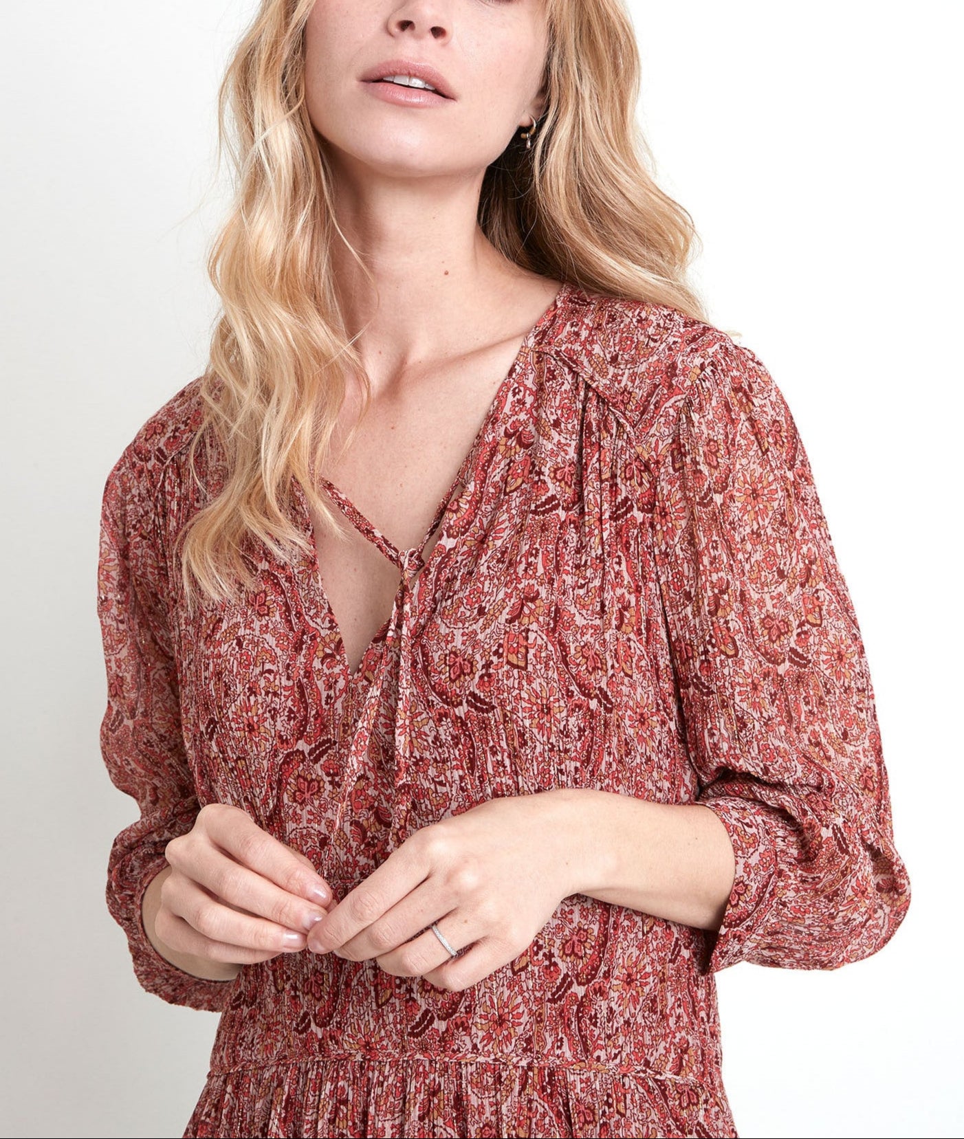 Robe rouge imprimée Ludmilla Faume - seconde main