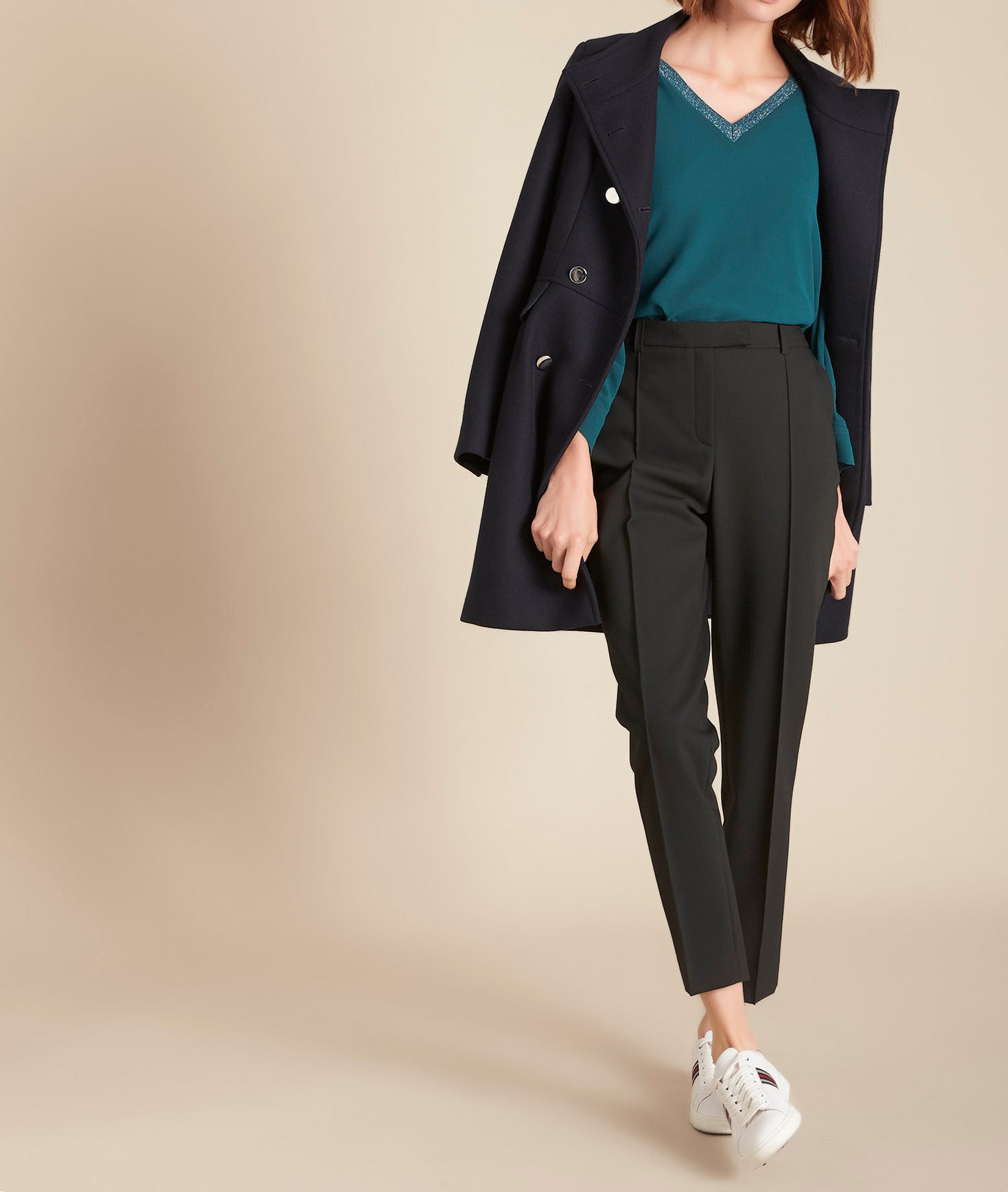 Blouse cyprès col V brillant Mara Faume - seconde main