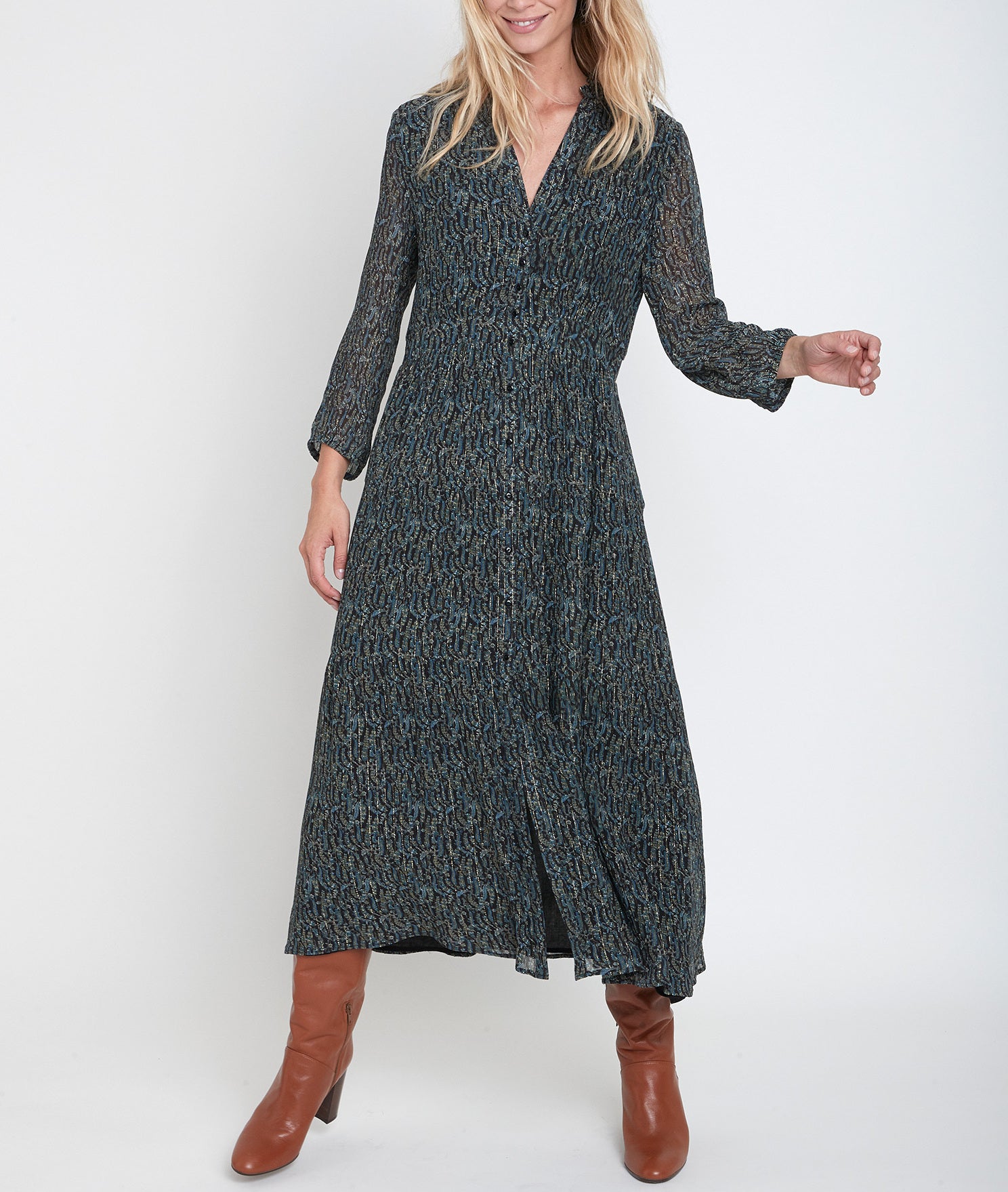 Robe longue imprimée Carola Faume - seconde main