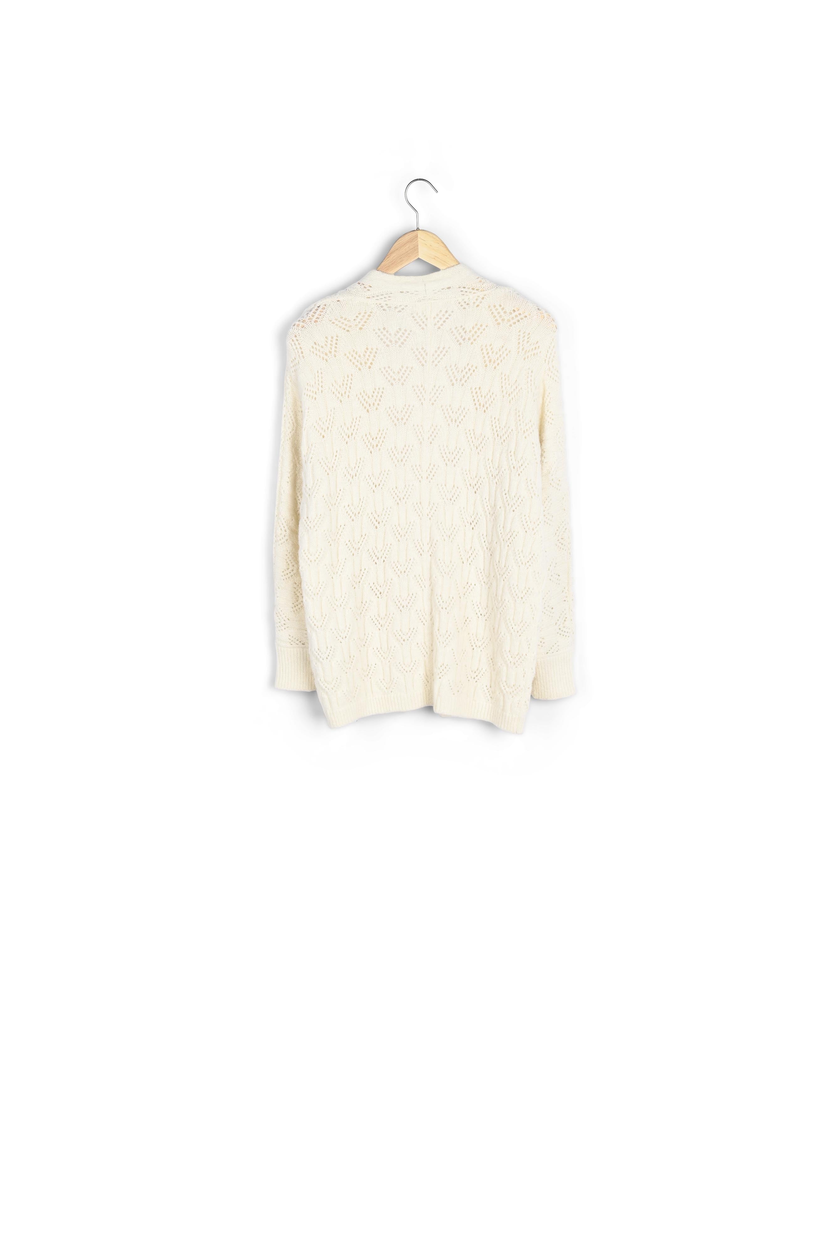 Gilet crème en alpaga mélangé Alesia Faume - seconde main