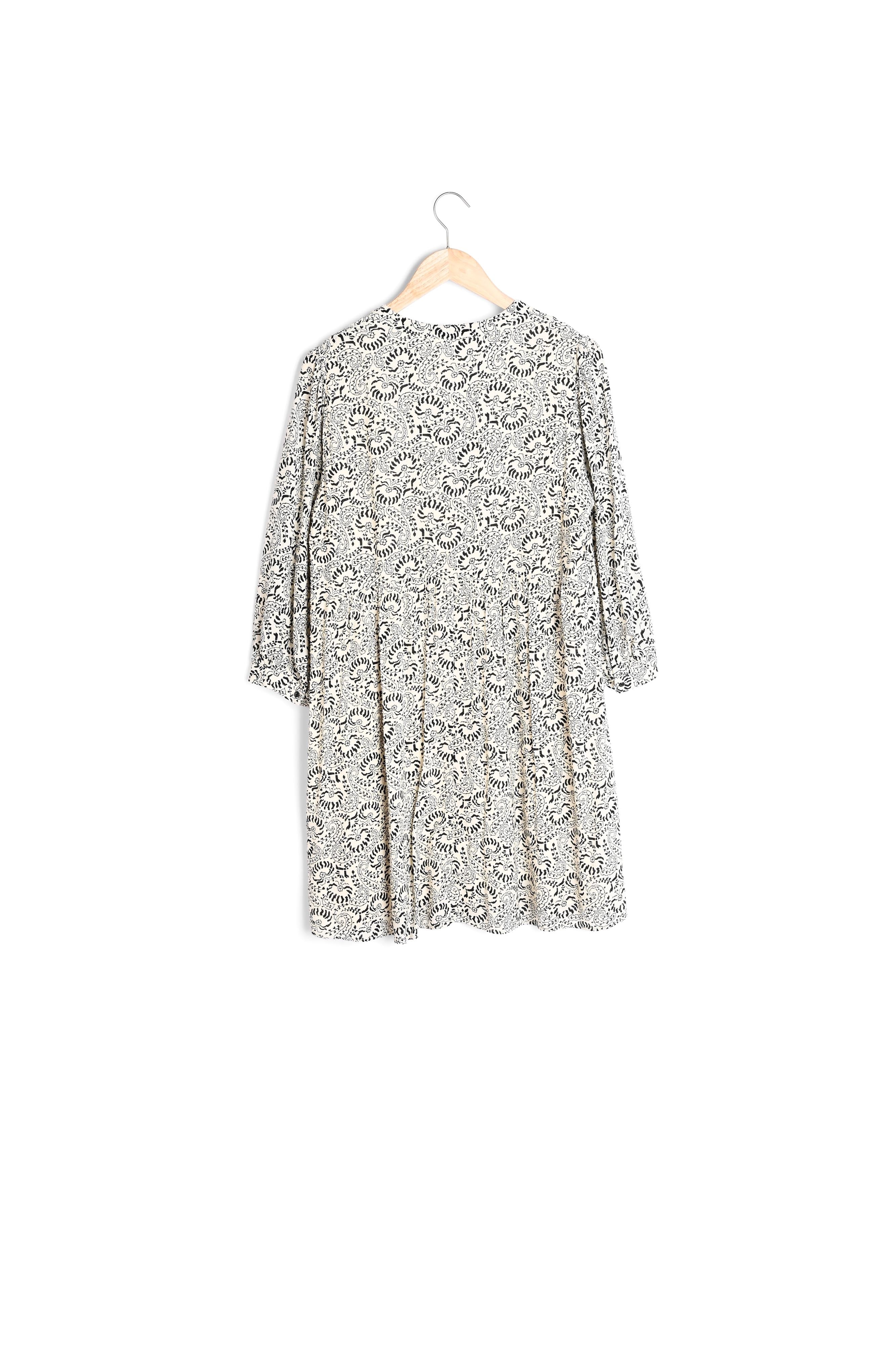 Robe écrue imprimée Calypso Faume - seconde main