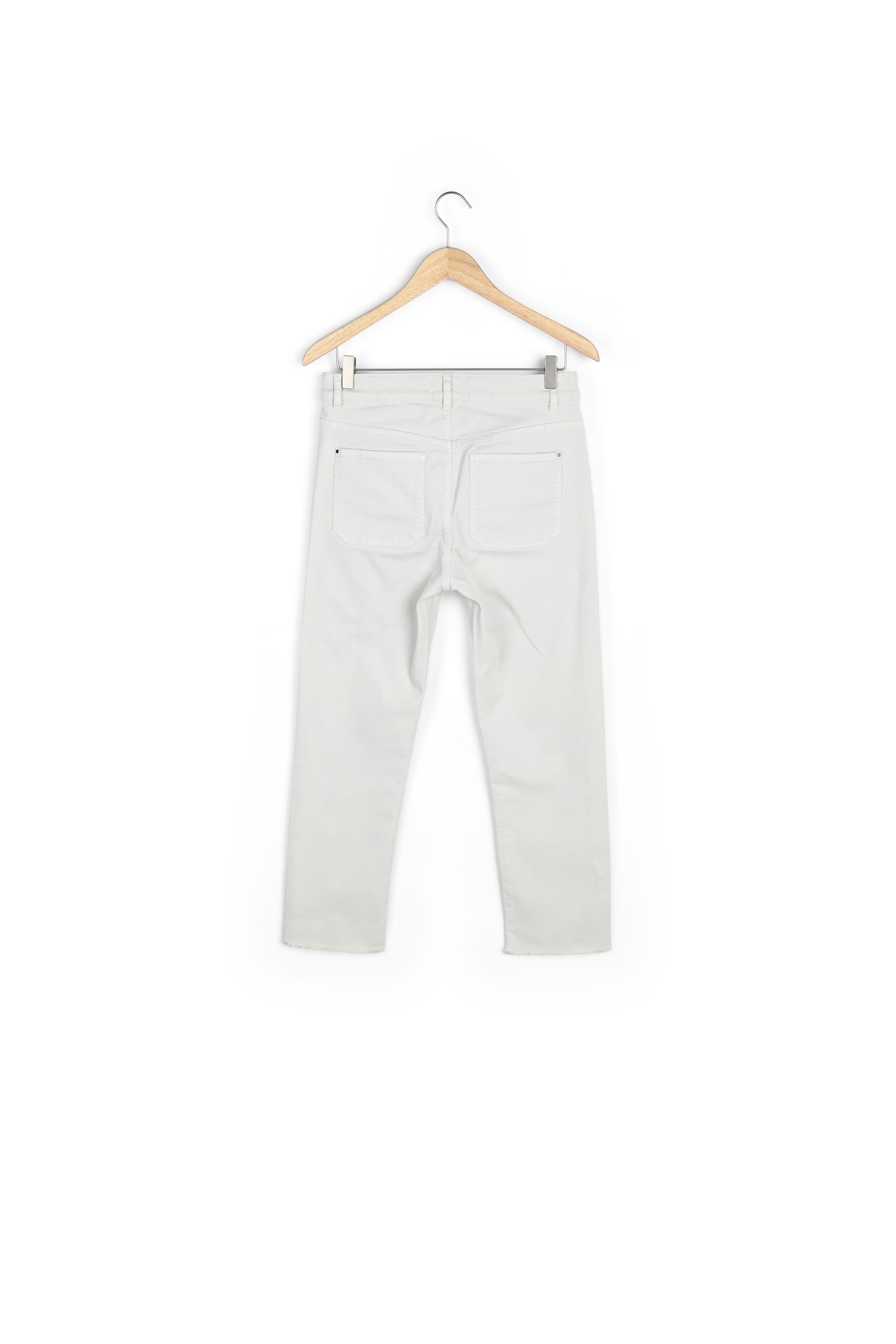 Jean droit à bords francs en coton menthe Patience Faume - seconde main