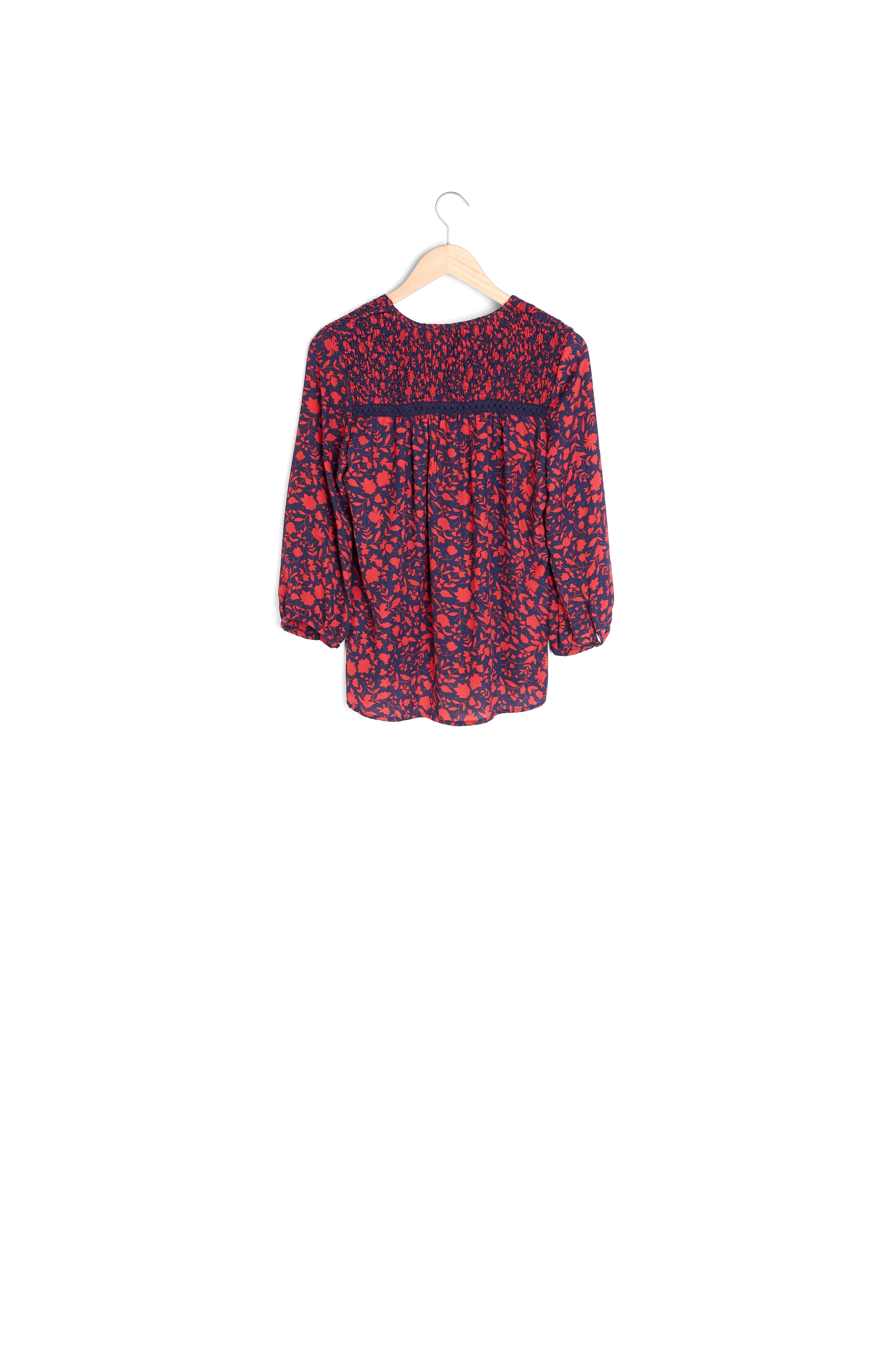 Blouse rouge imprimée Vitae Faume - seconde main