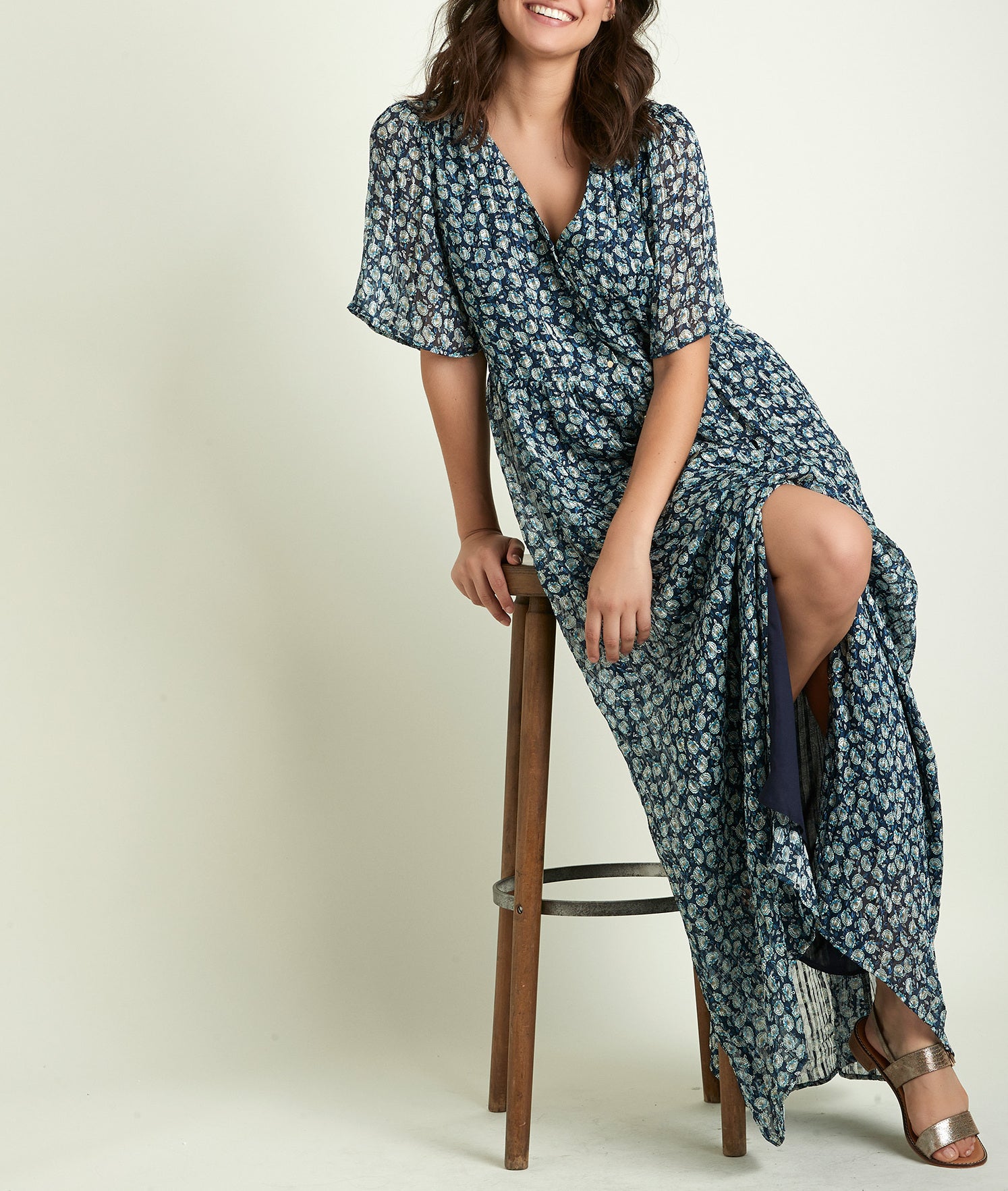 Robe longue imprimée Cheminie Faume - seconde main