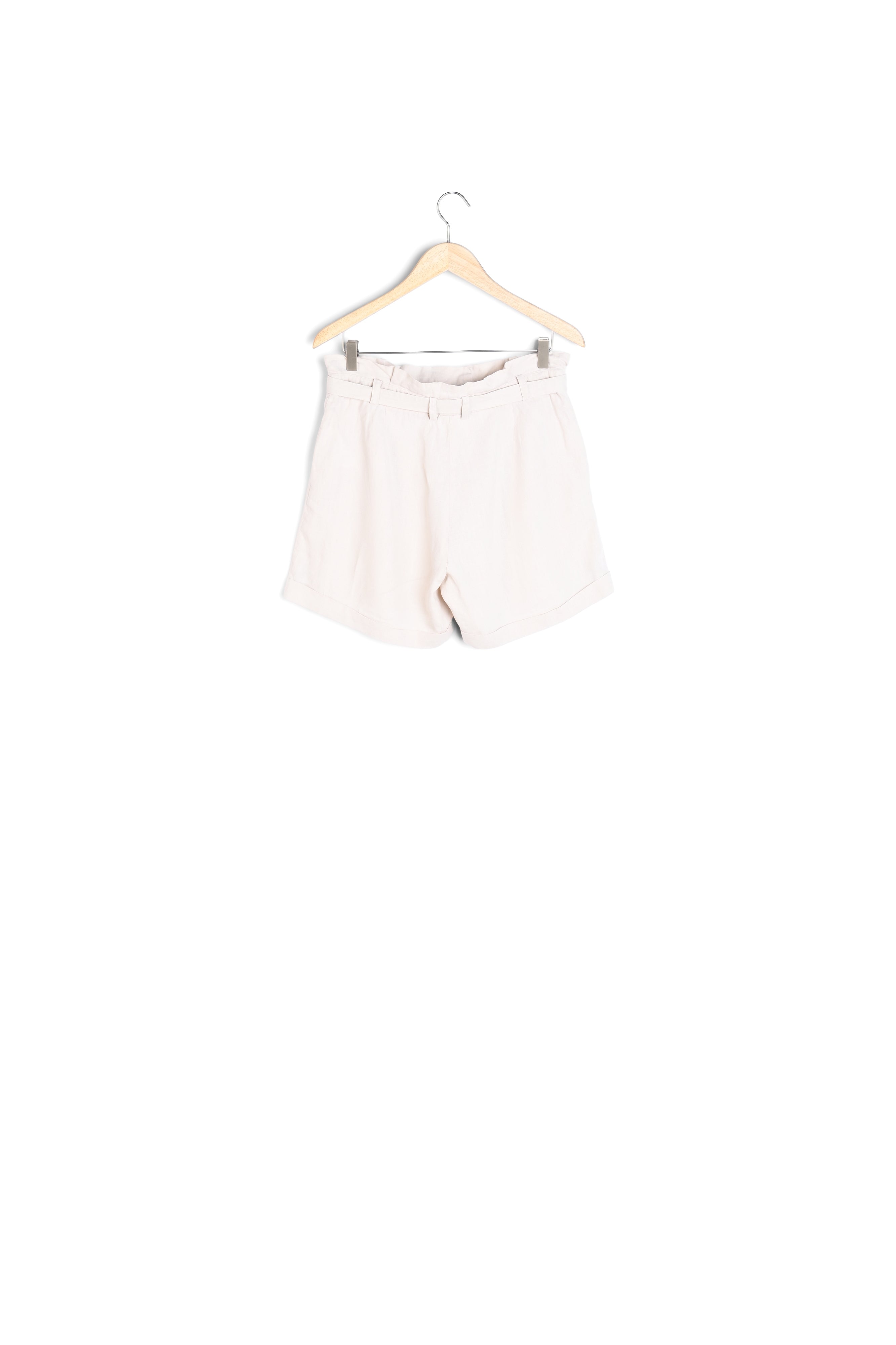 Short en lin certifié beige Fariel Faume - seconde main