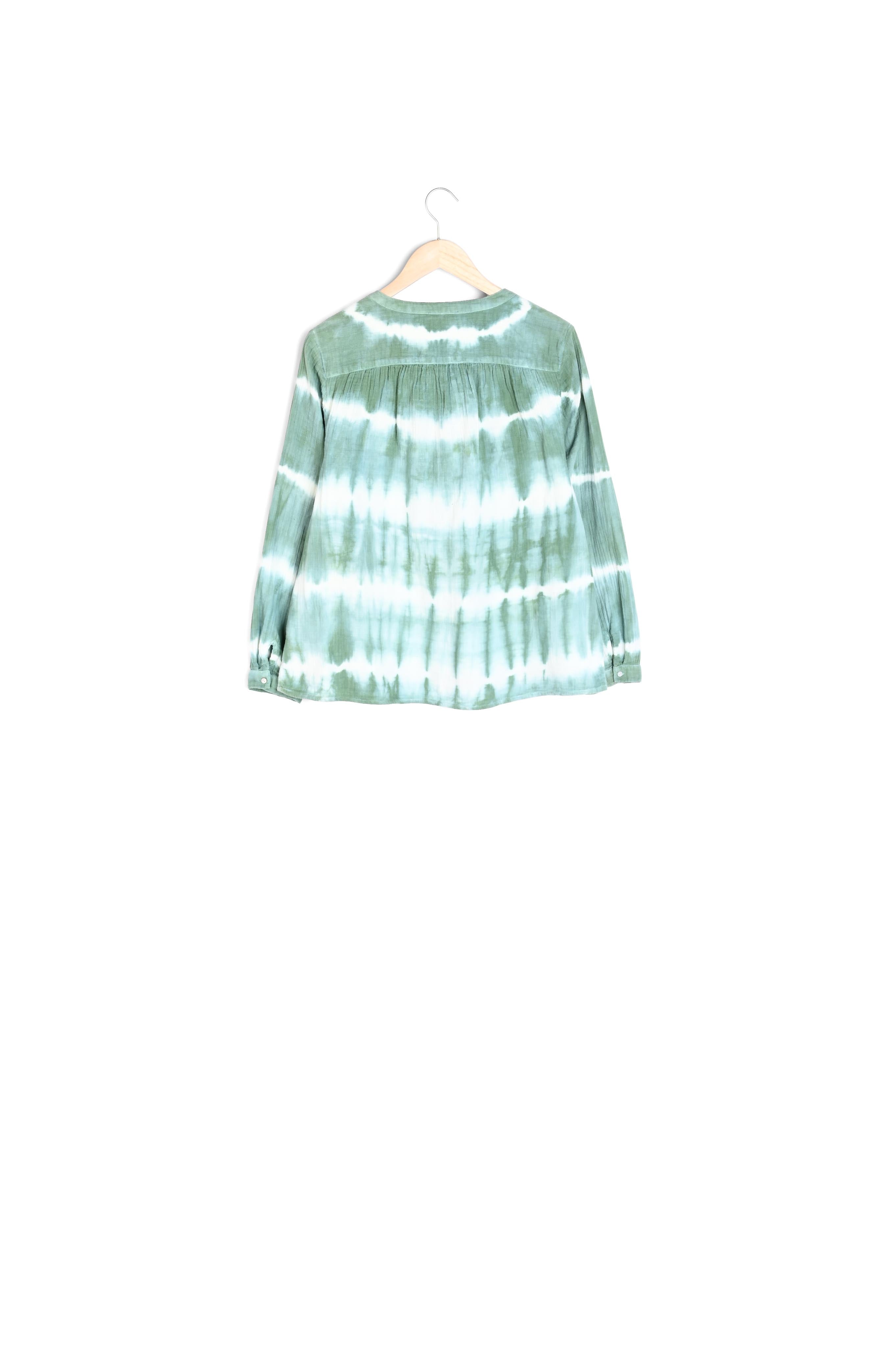 Blouse imprimée en coton tie and dye poudre Laeti Faume - seconde main