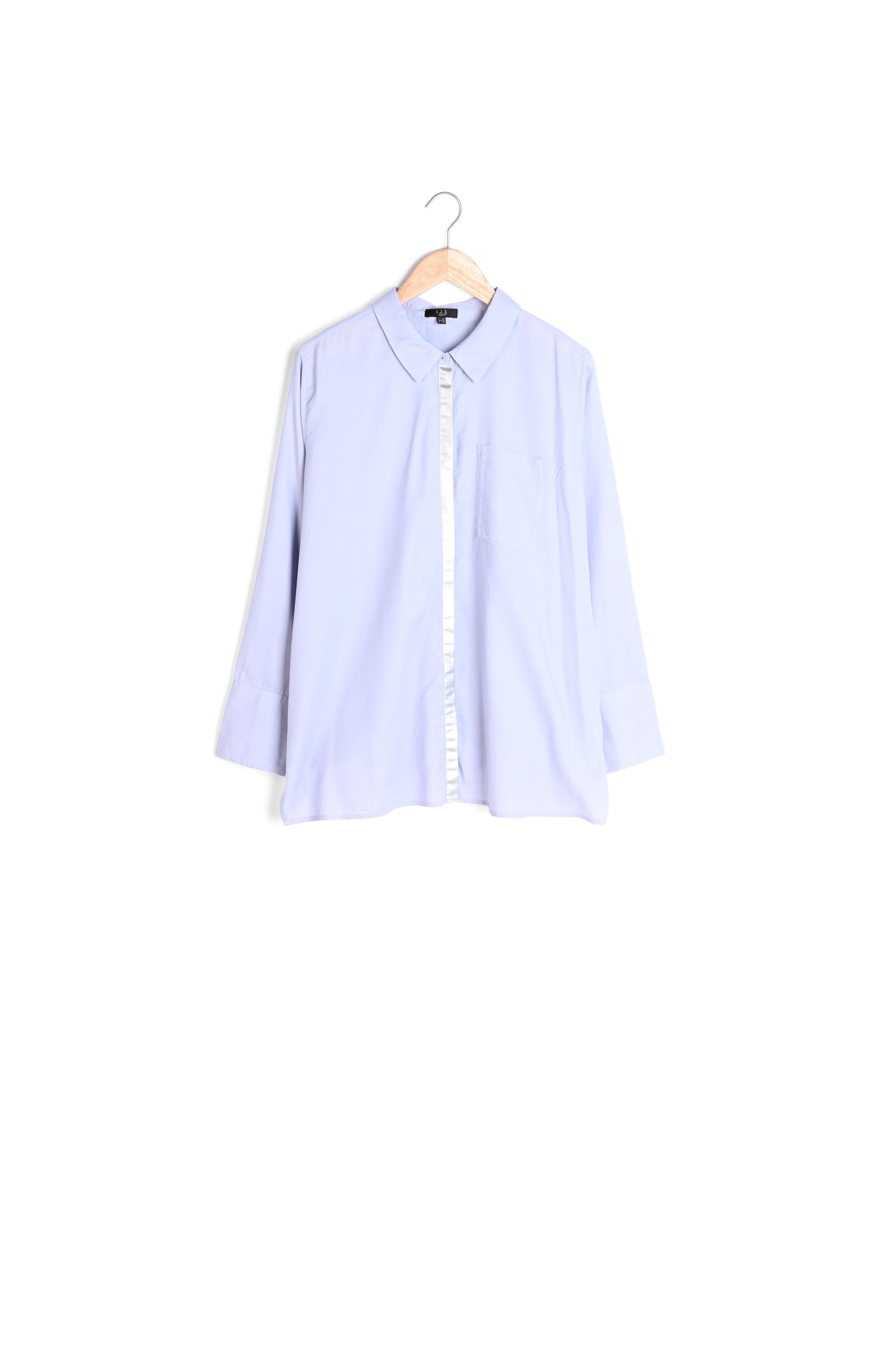 Chemise bleue détail argenté Valza Faume - seconde main