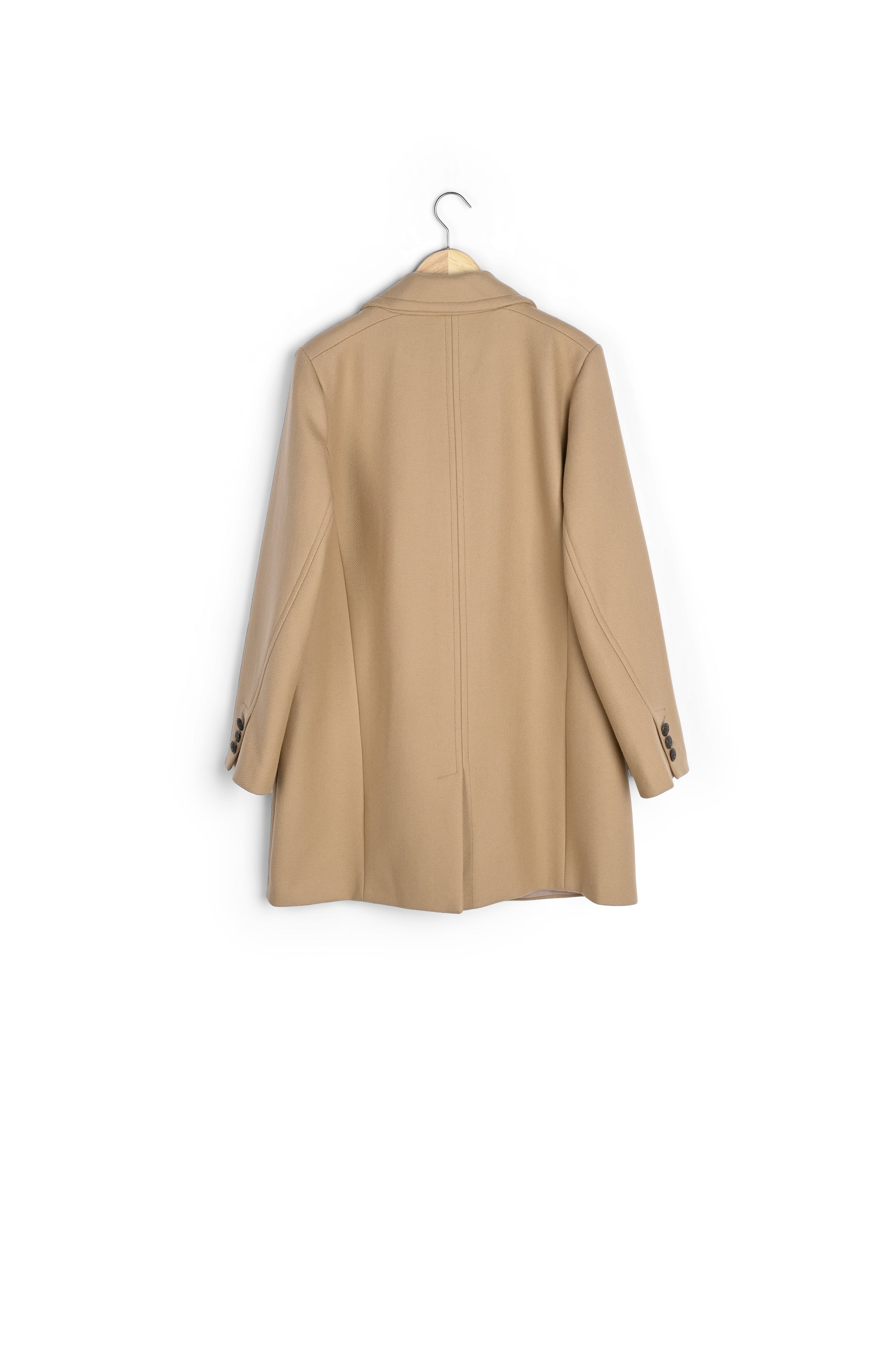Manteau long croisé beige Lee Faume - seconde main
