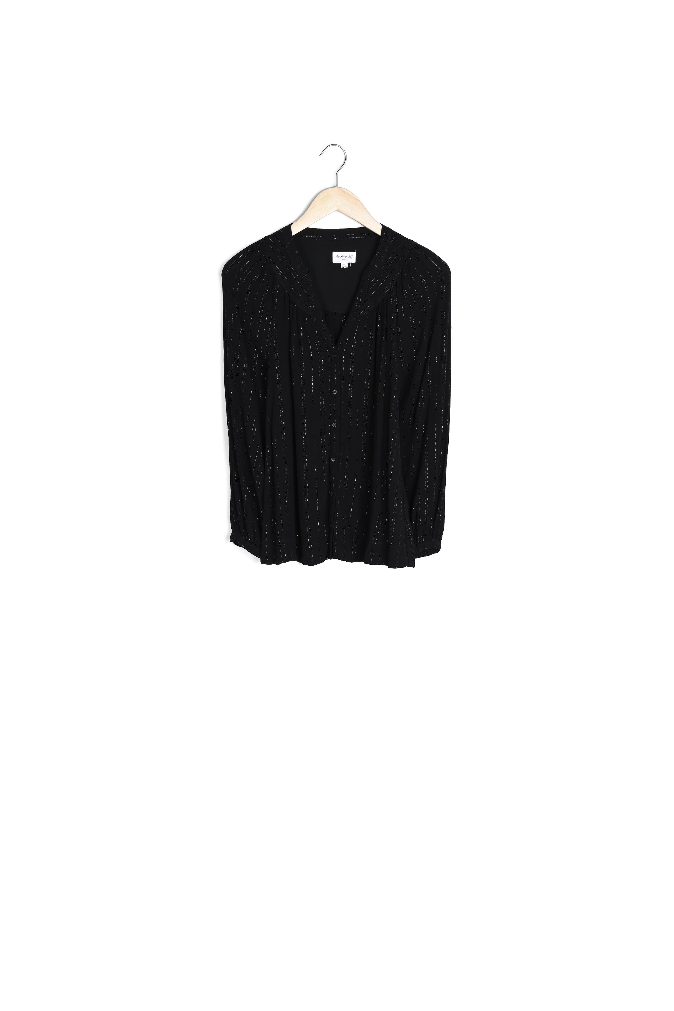Blouse noire en lurex Timeo Faume - seconde main