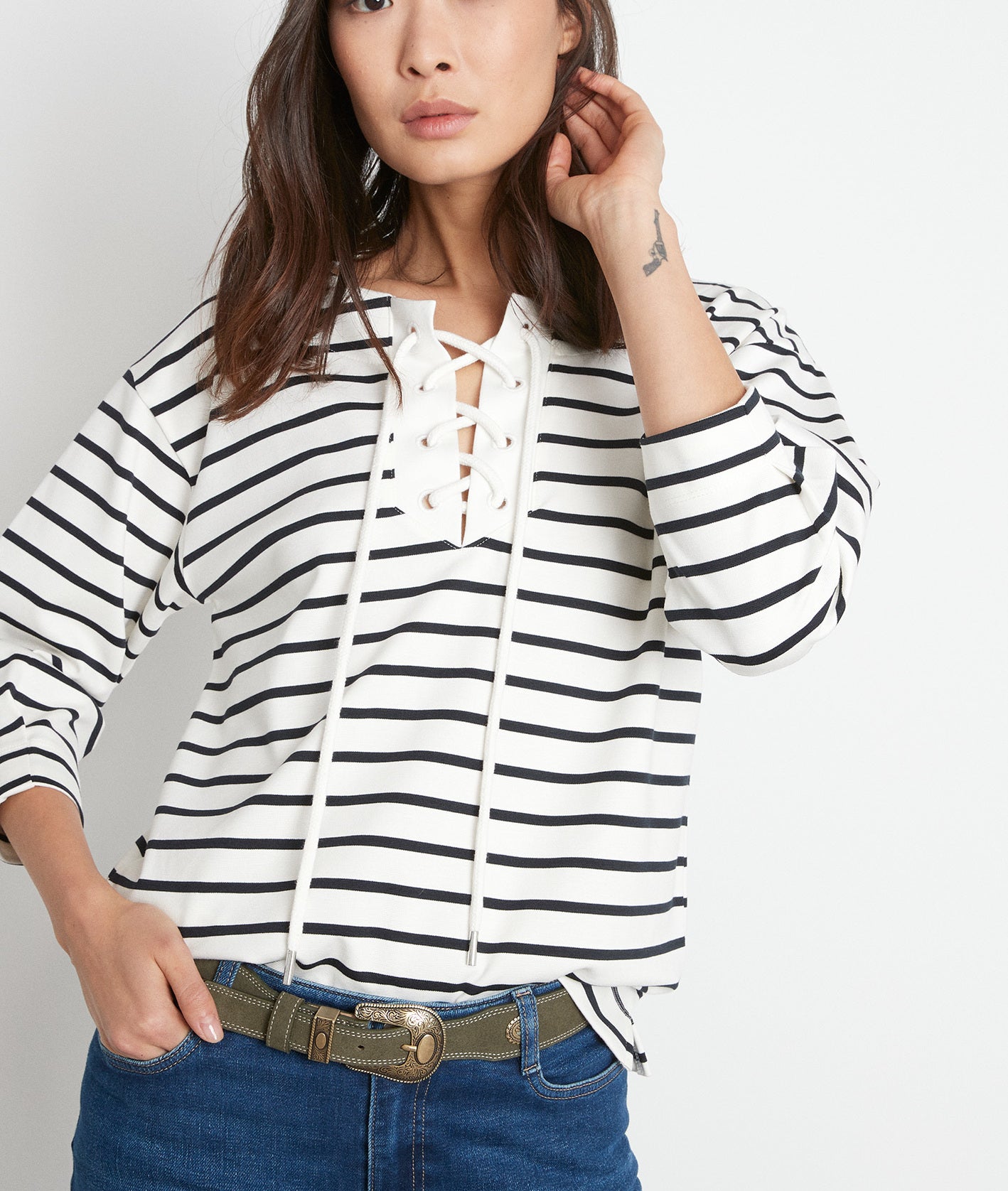 Marinière à lacet blanche Matelot Faume - seconde main