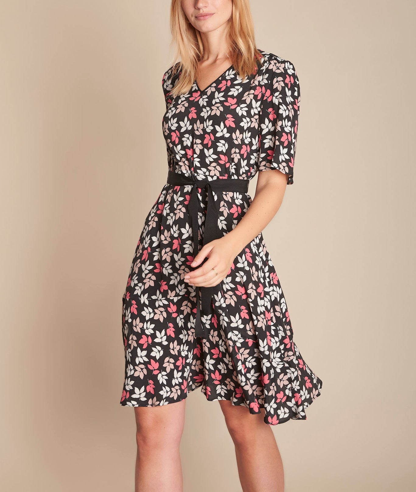 Robe cache-coeur imprimée Iroma Faume - seconde main