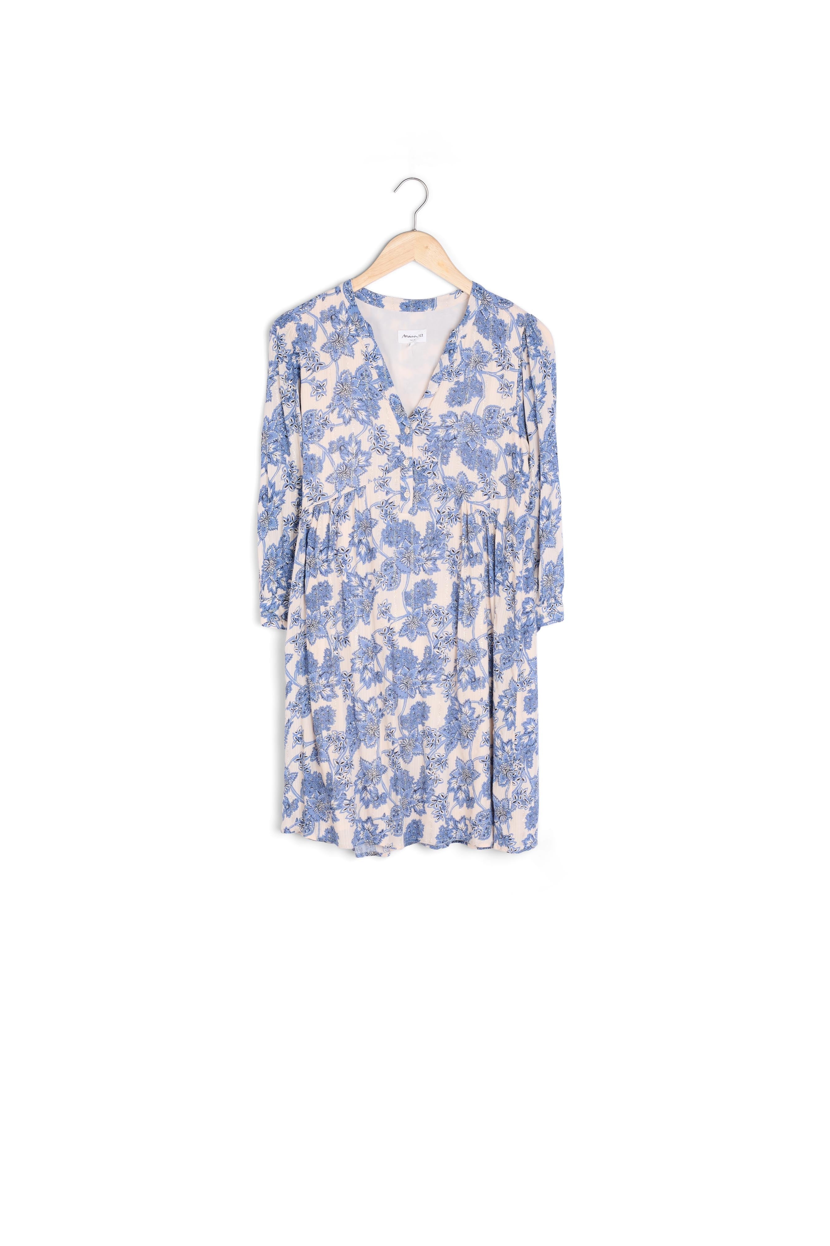 Robe courte imprimée bleu ciel Calypso Faume - seconde main