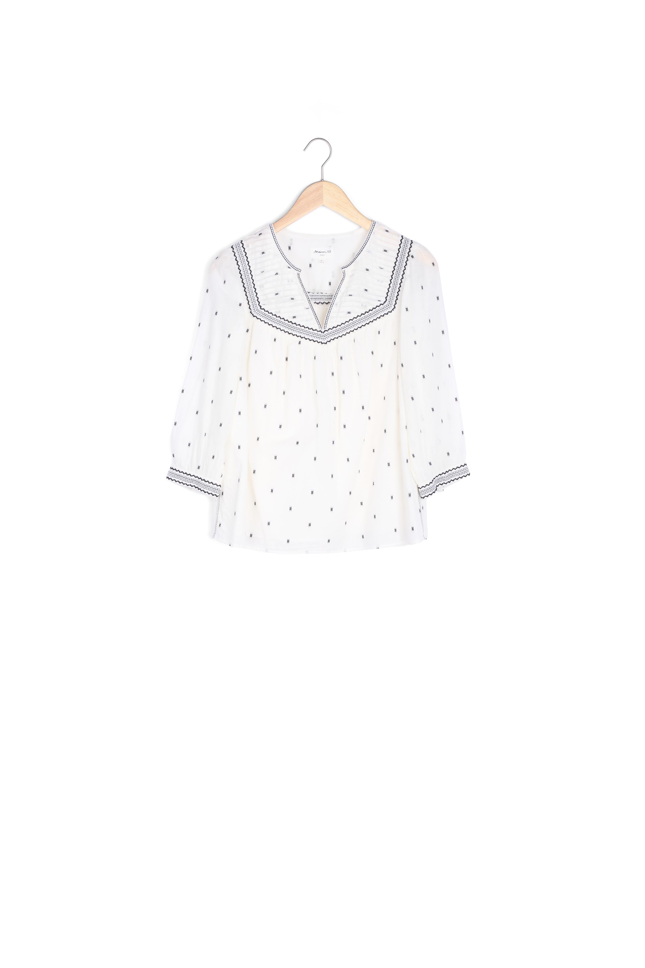 Blouse écrue brodée Talissa Faume - seconde main