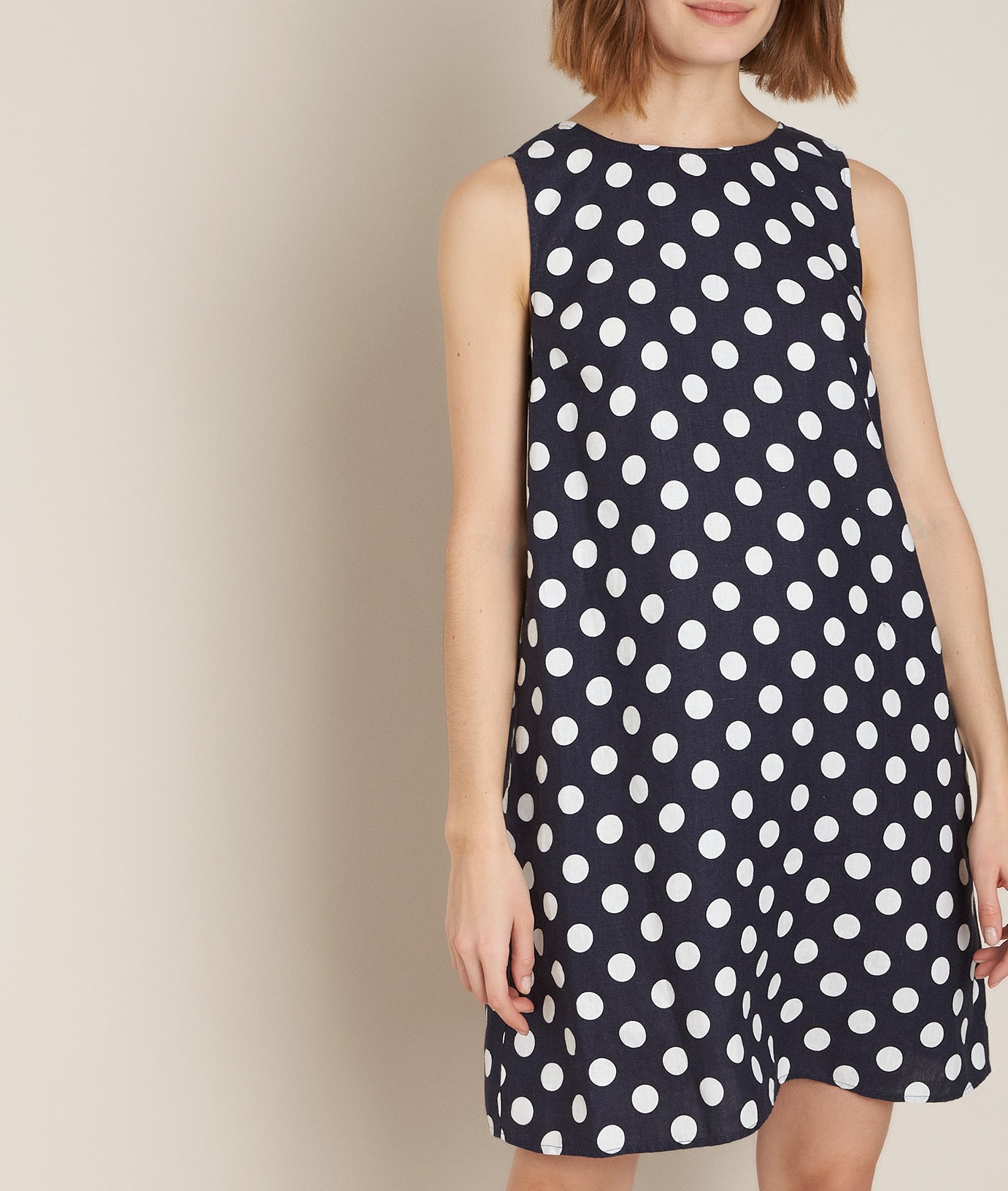 Robe en lin à pois Rosie Faume - seconde main