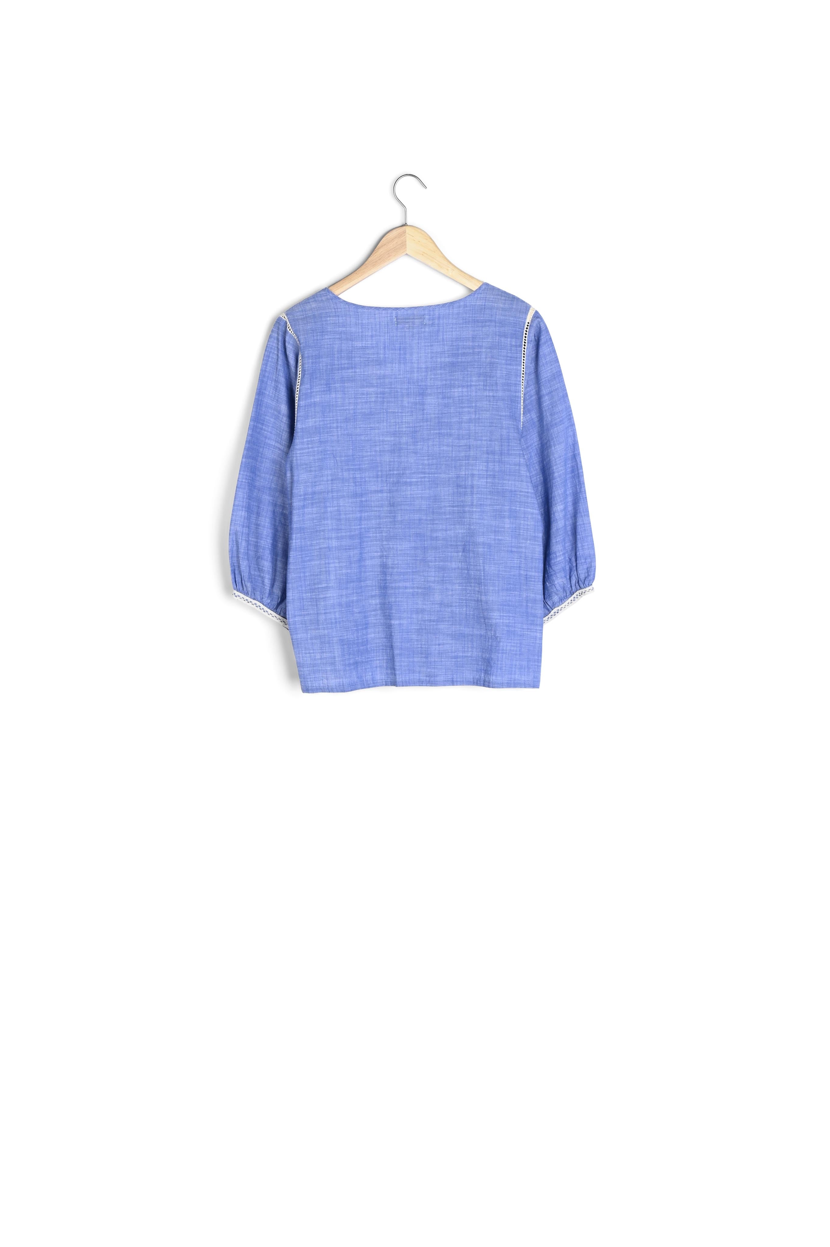 Blouse bleue jour échelle Voya Faume - seconde main