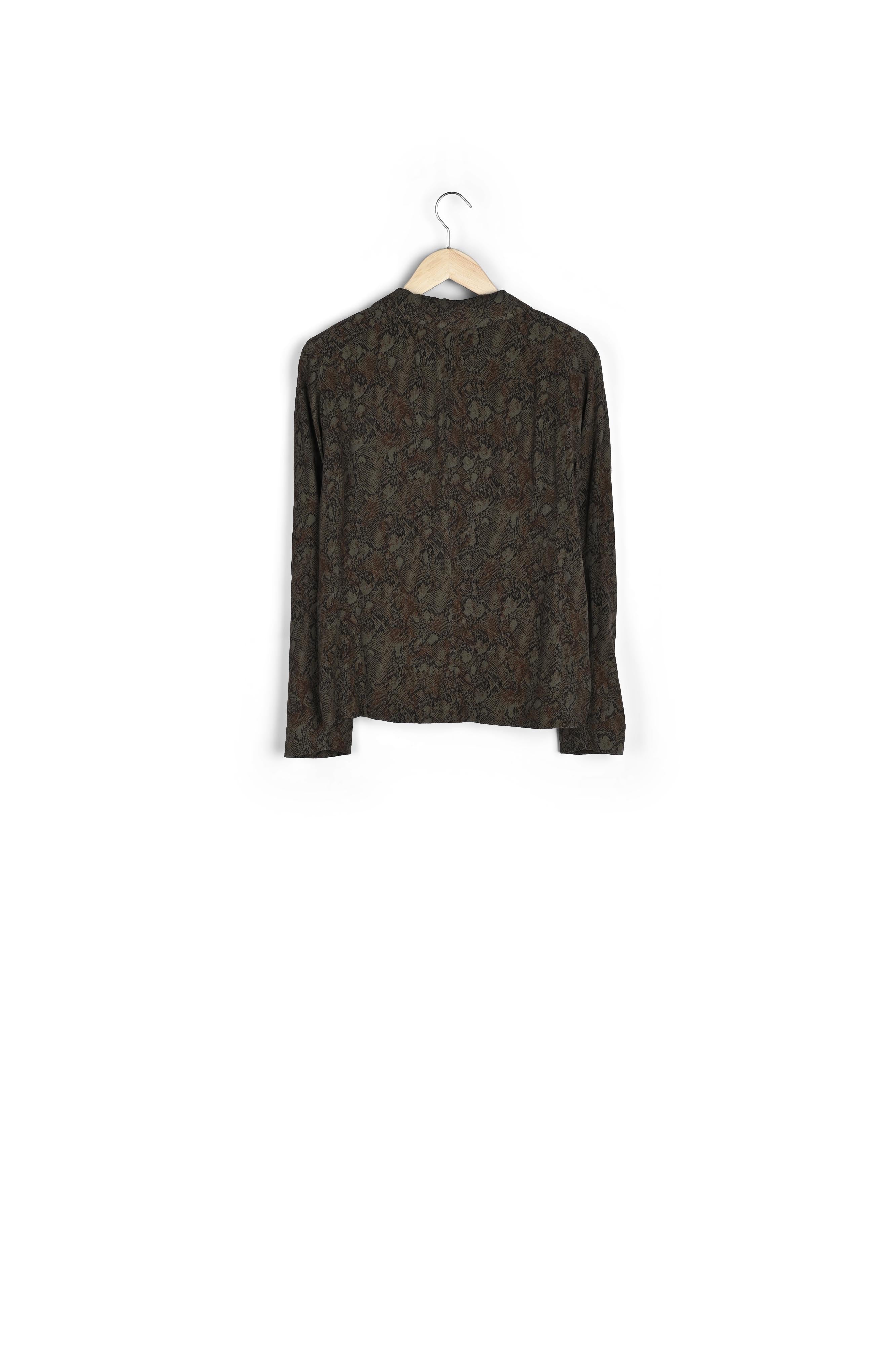 Veste kaki fluide imprimé python Farley Faume - seconde main