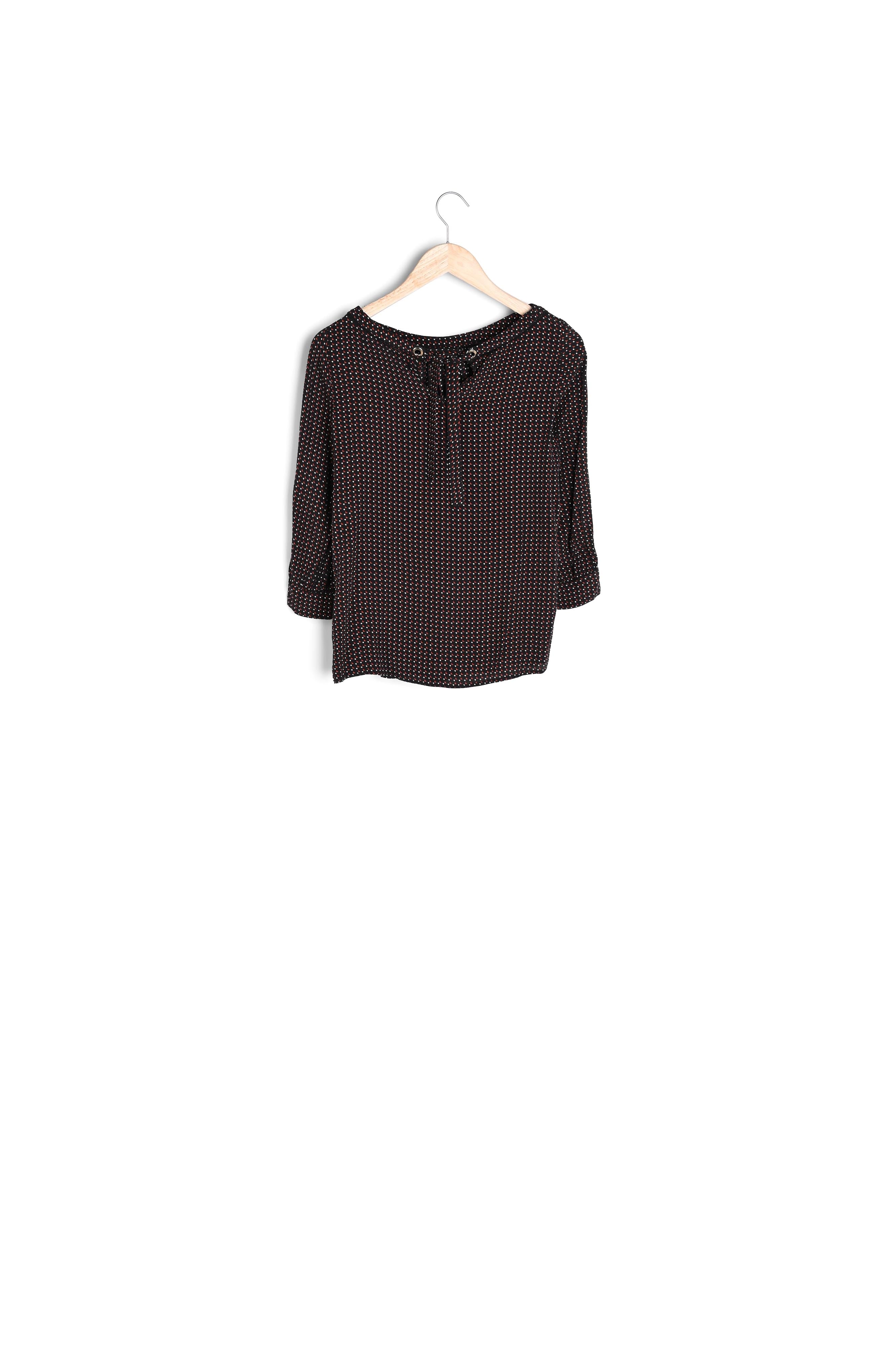 Blouse noire imprimée Melena Faume - seconde main