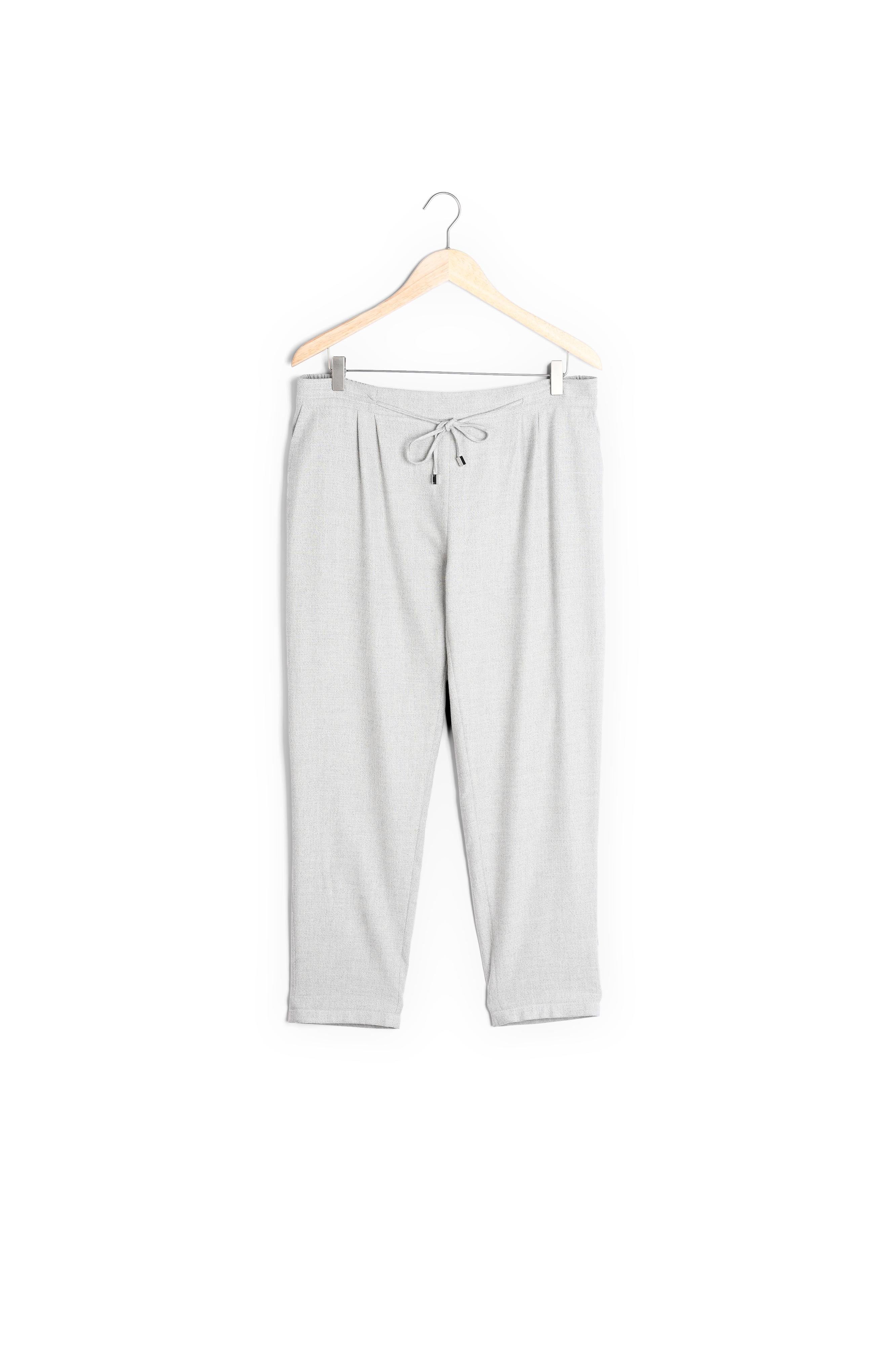 Pantalon gris à pinces et cordon Flynn Faume - seconde main